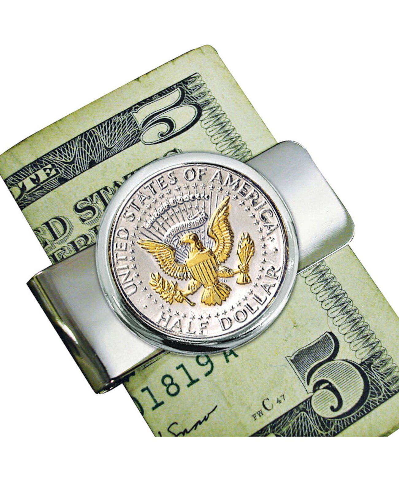 Мужская президентская печать с выборочно золотым зажимом для монет в виде монет American Coin Treasures