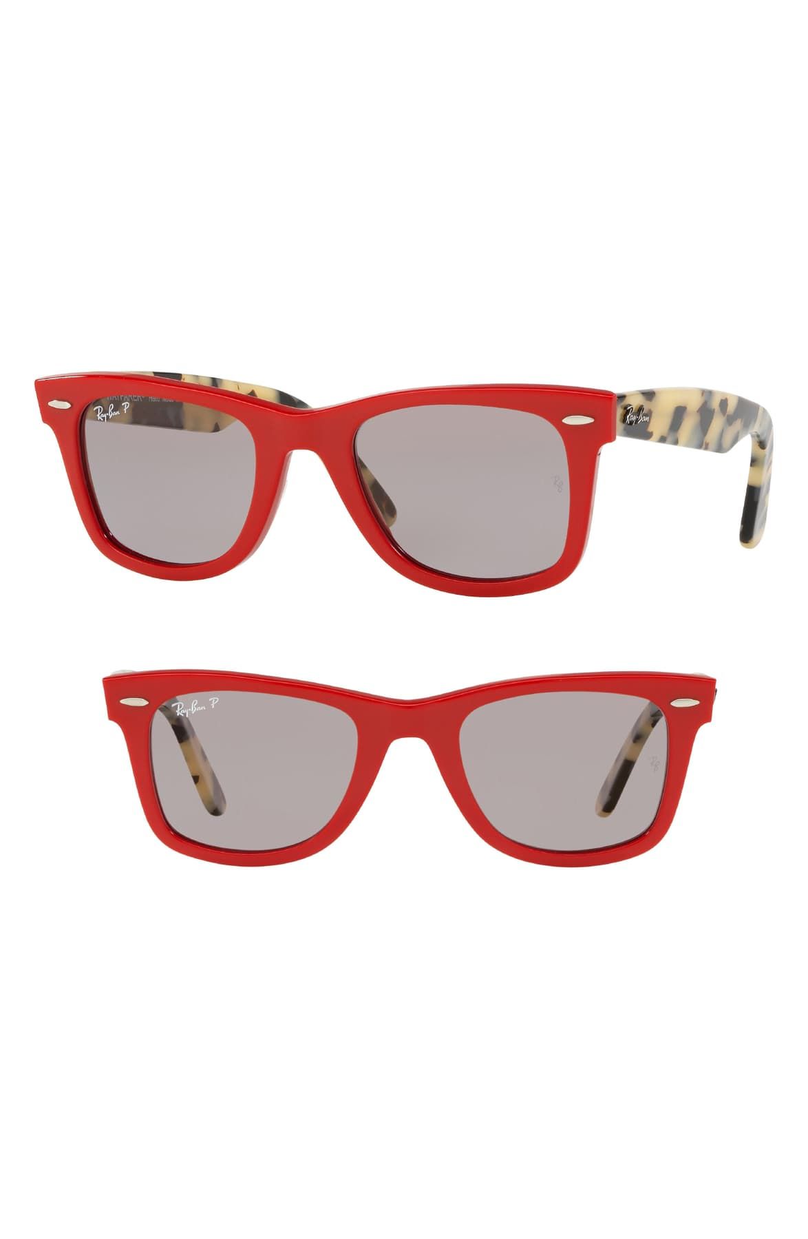 Поляризованные 50-миллиметровые классические солнцезащитные очки Wayfarer Ray-Ban