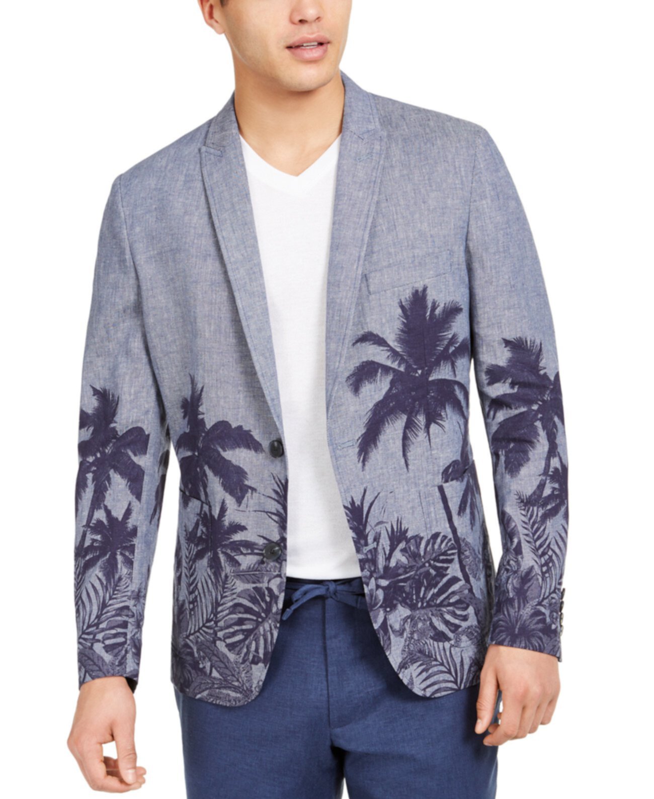 INC Мужской пиджак с изображением большой и высокой пальмы, созданный для Macy's INC International Concepts