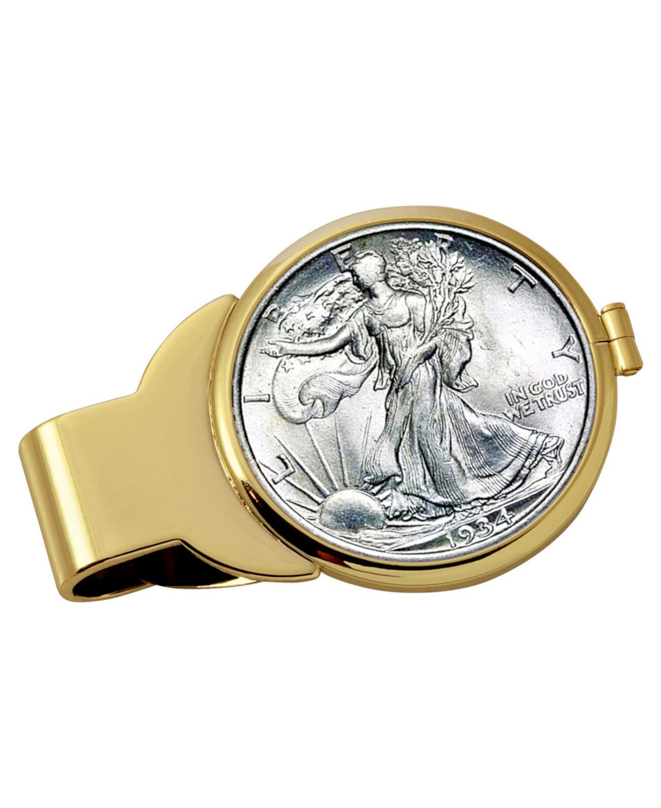 Серебряный мужской зажим для денег в виде монеты Walking Liberty в полдоллара American Coin Treasures
