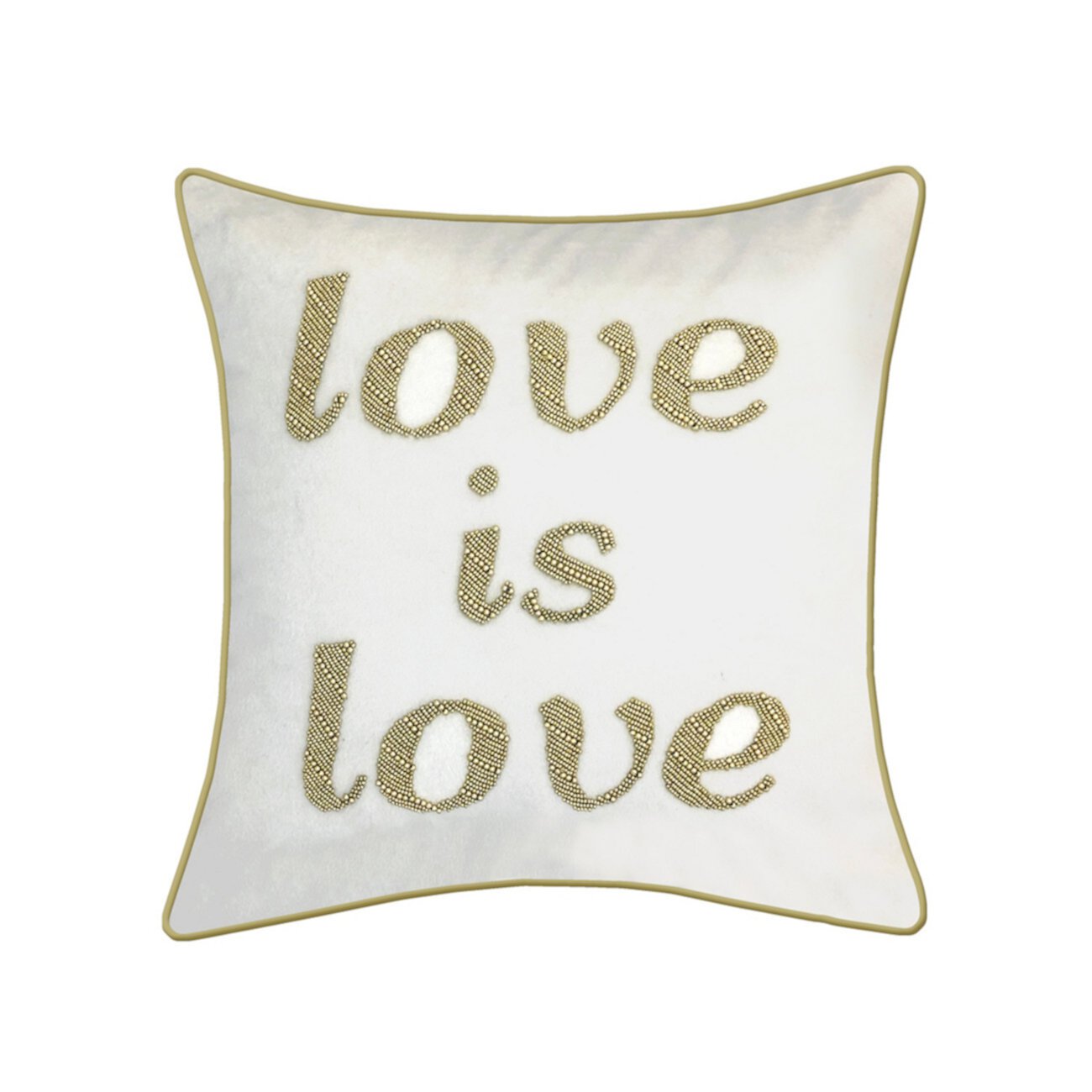 Подушка из бисера "Любовь - это любовь" Edie@Home