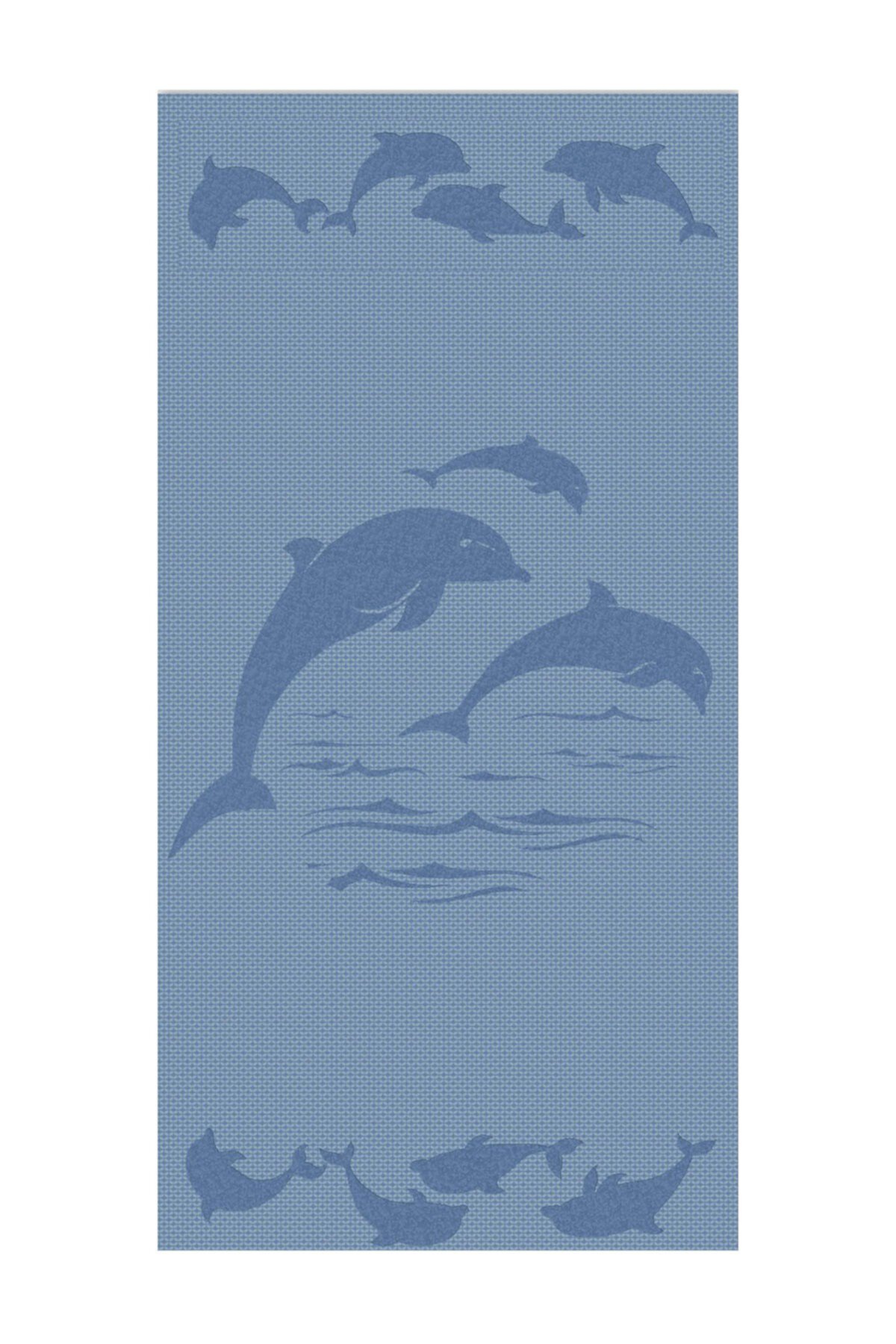Двойное жаккардовое пляжное полотенце "Дельфины" Apollo Towels