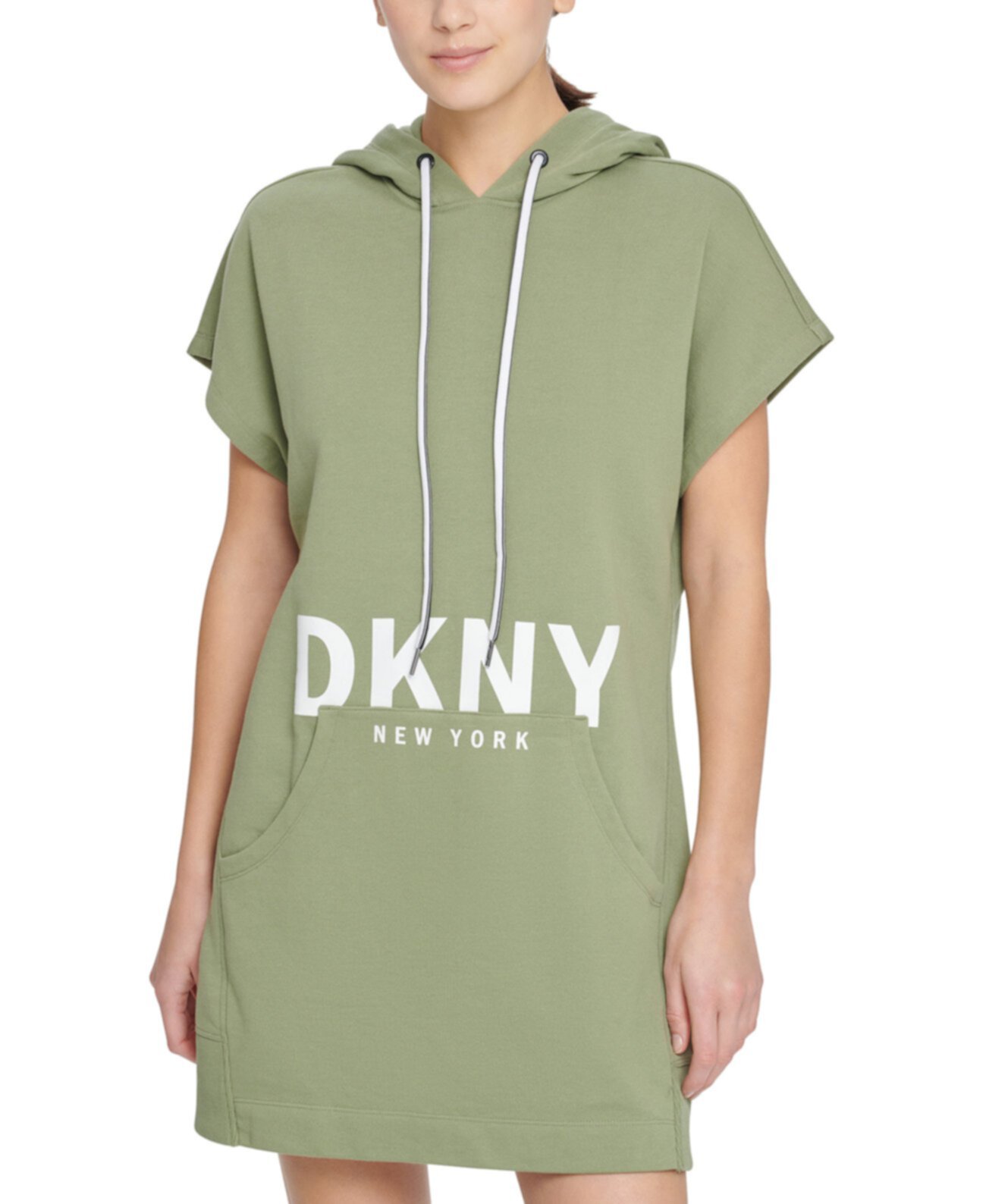 Спортивное платье с капюшоном с логотипом Sport DKNY