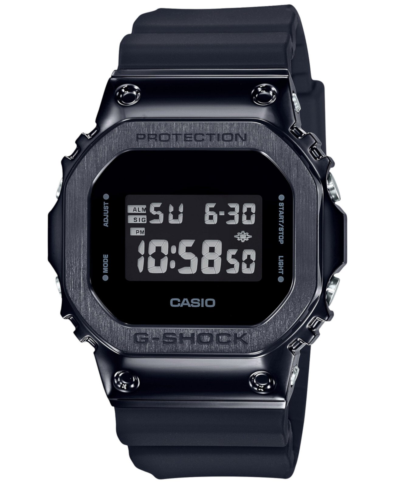 Мужские цифровые часы с черным полимерным ремешком, 43 мм G-Shock