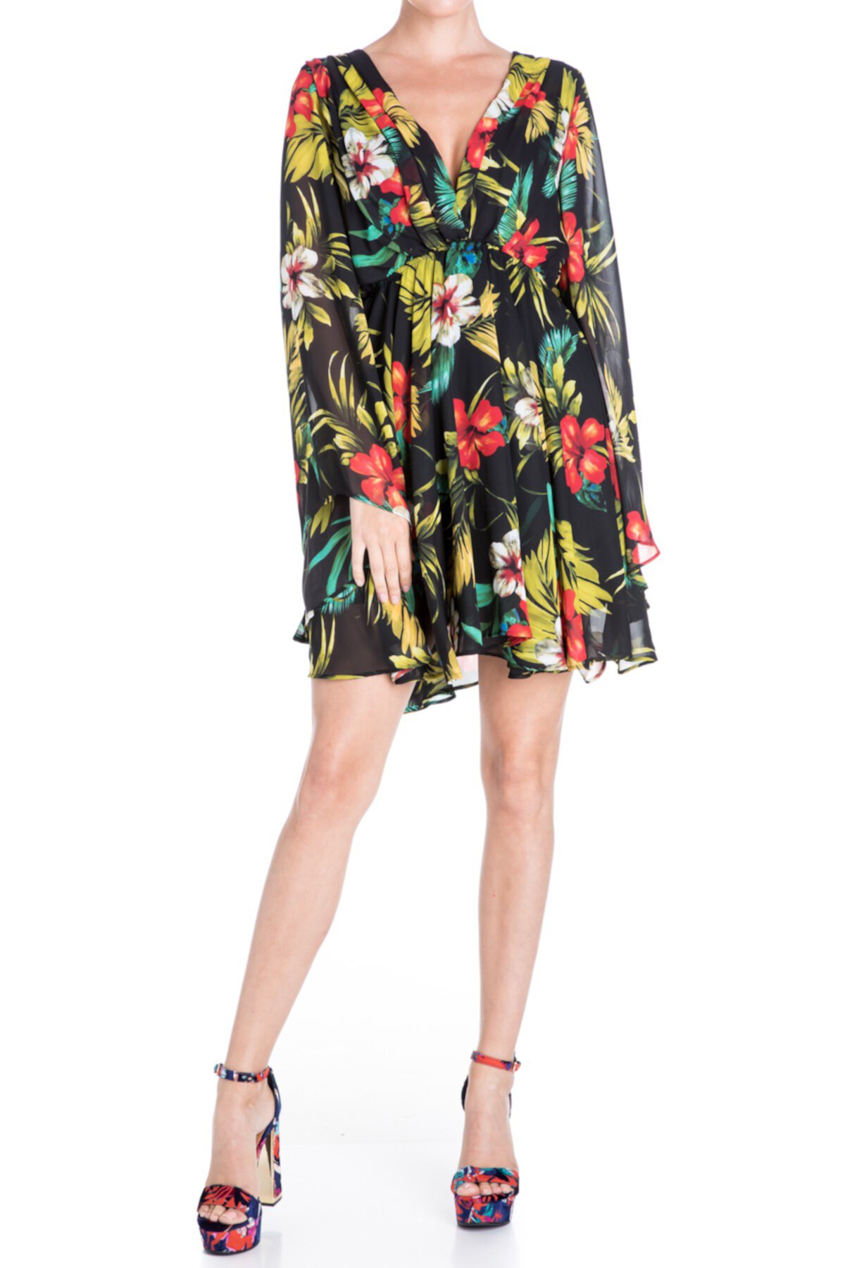 Мини-платье с цветочным принтом Sunset Meghan LA