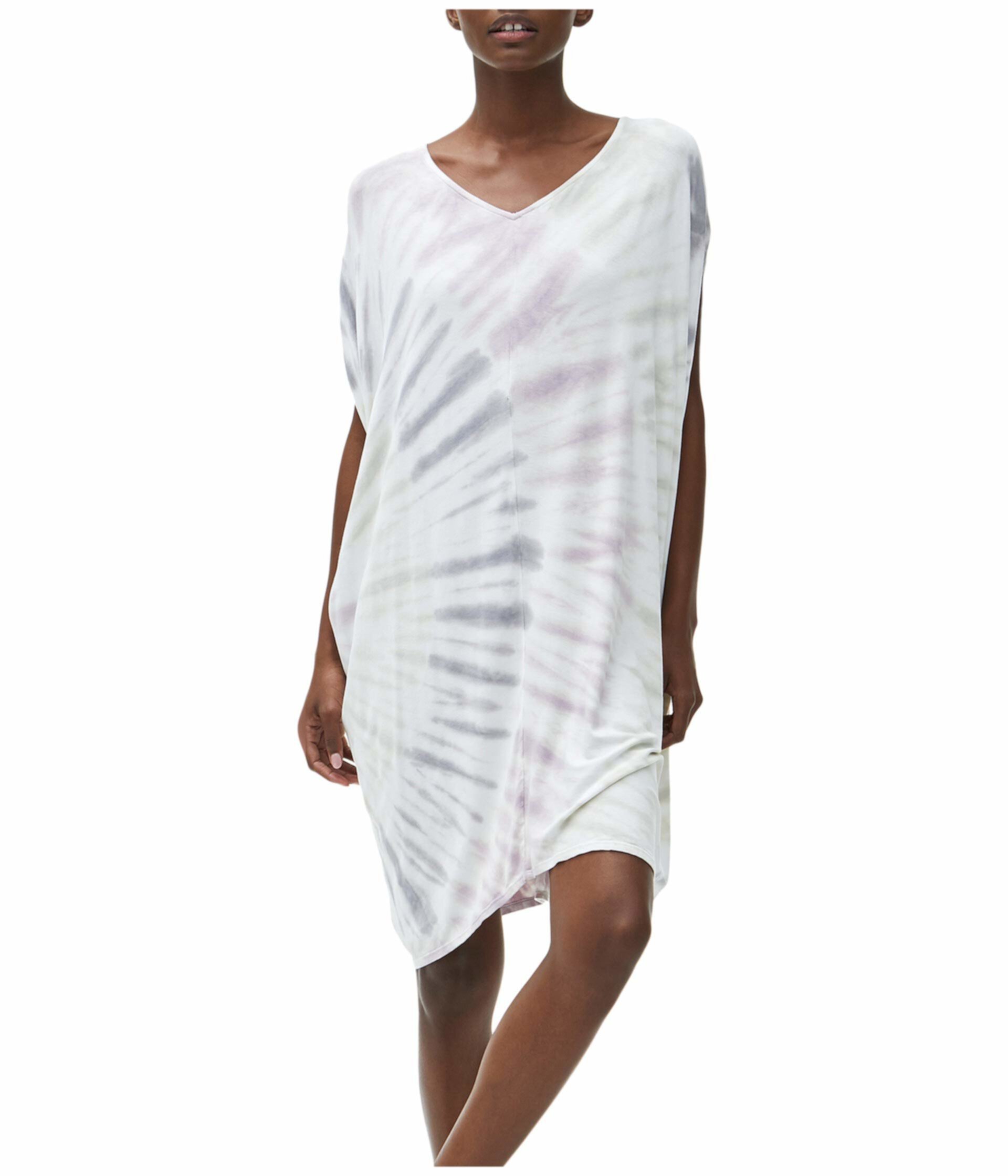 Платье миди-кокона Kita Tie-Dye с эффектом фейерверка и роскошным джерси Michael Stars