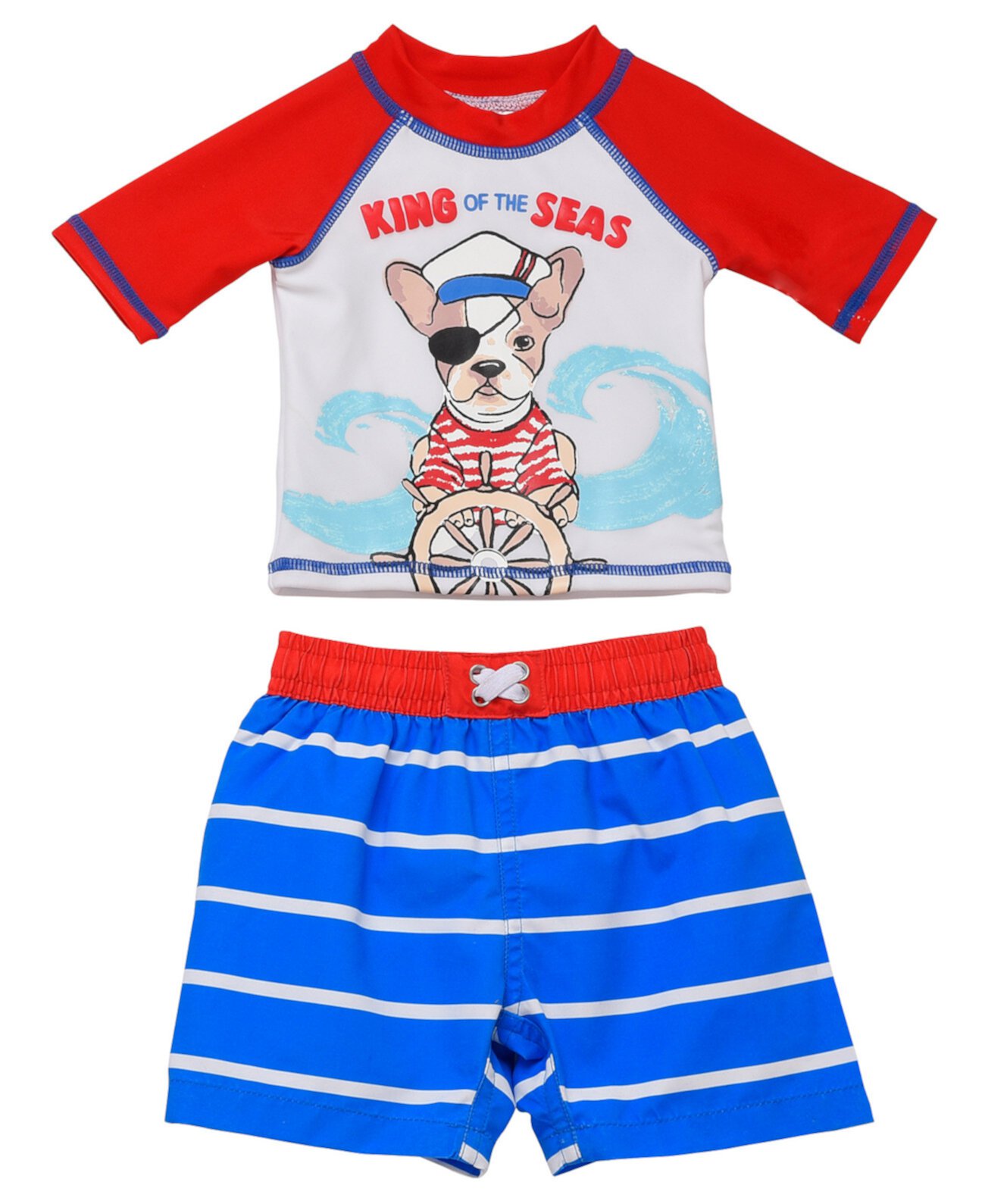 Набор из 2 штук Rashguard для младенцев с изображением пирата для собак Wetsuit Club