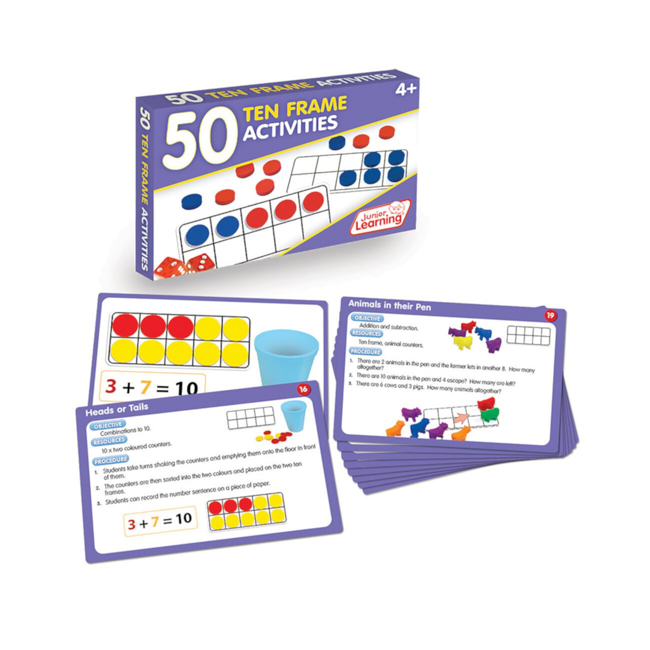 Учебный набор «50 Ten Frame» Junior Learning