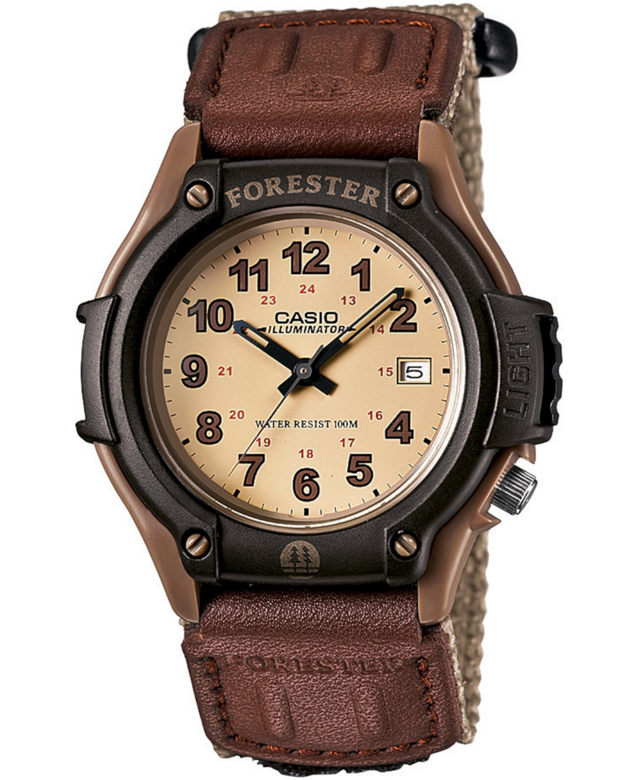 Мужские часы Forester Tan с нейлоновым ремешком 41мм Casio