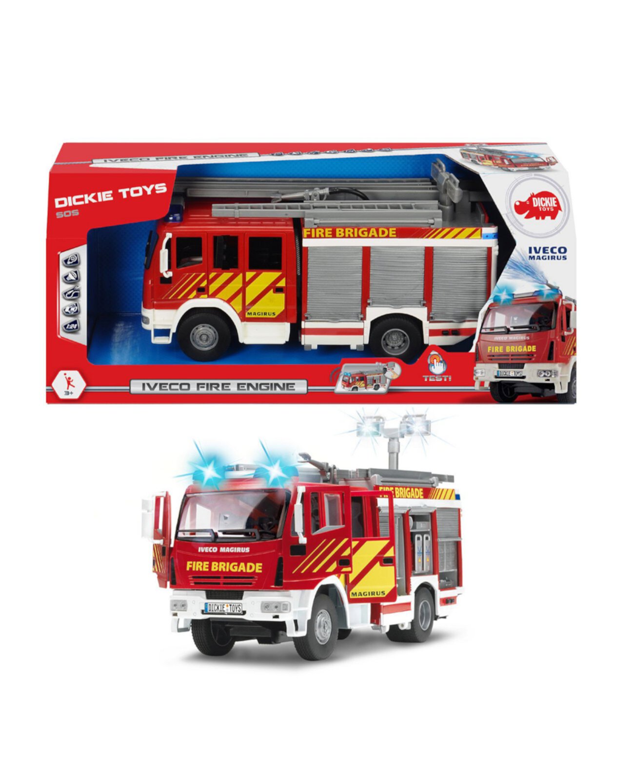 Свет и звук Iveco Fire Engine Dickie Toys