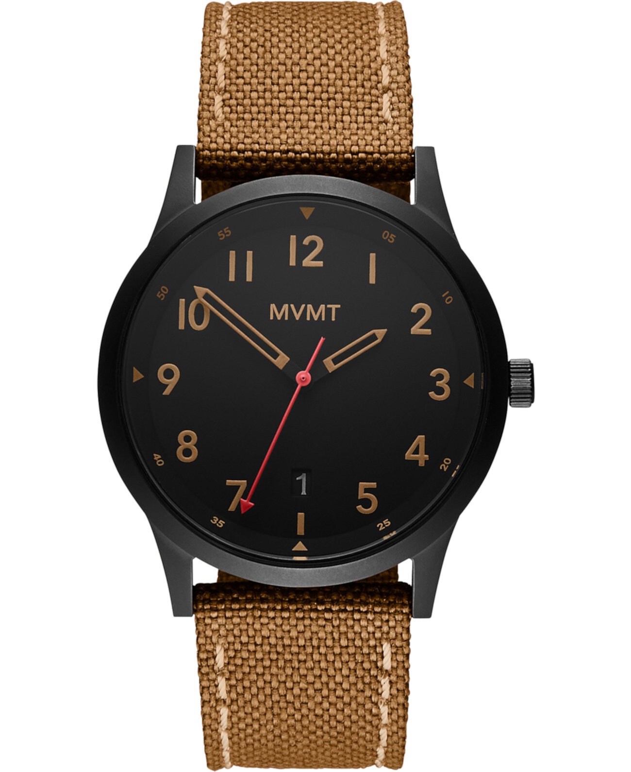 Мужские полевые коричневые нейлоновые часы с ремешком 41мм MVMT