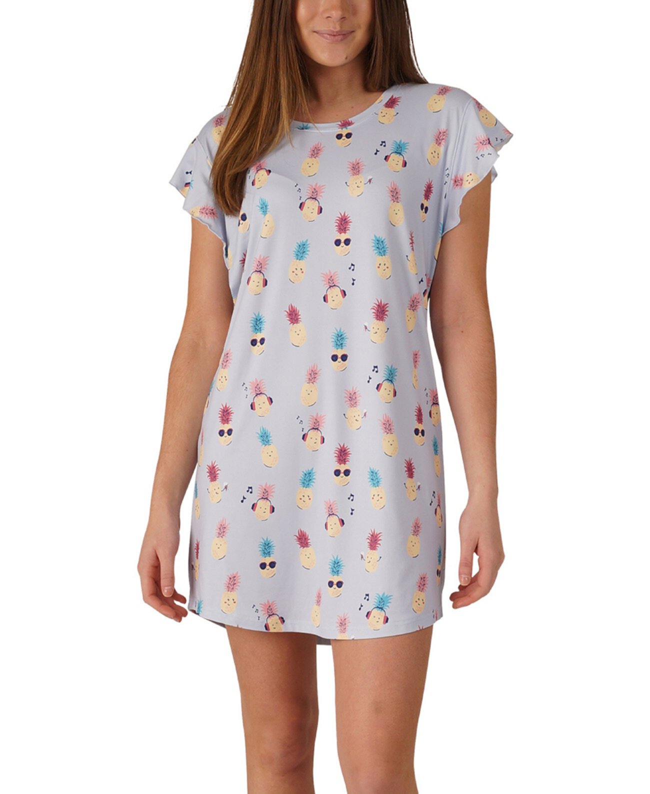 Nite Nite Plus Size Pineapple Sleepshirt Nightgown, только в Интернете Munki Munki