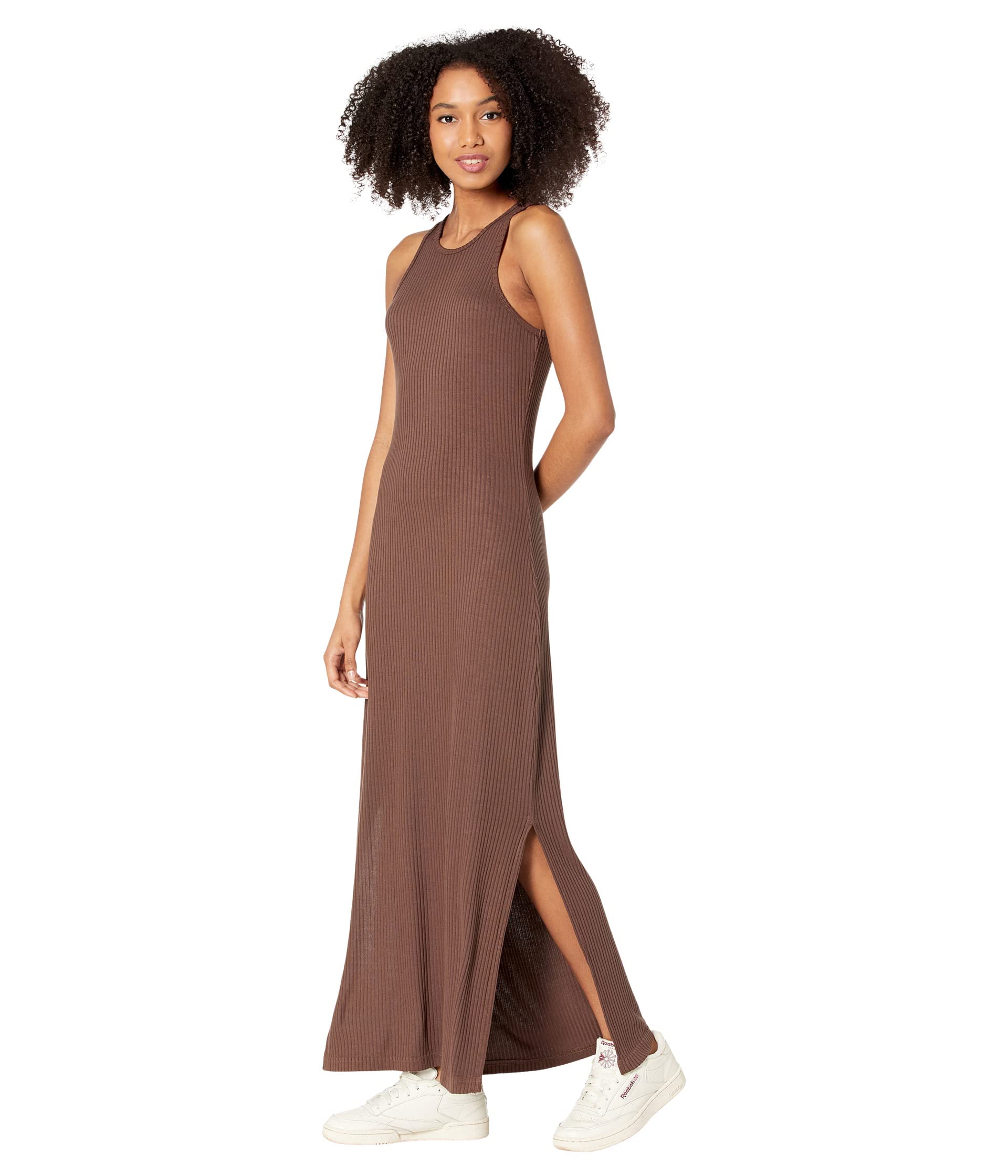 Easy Paloma Dress in 5x3 Modal Rib Hard Tail