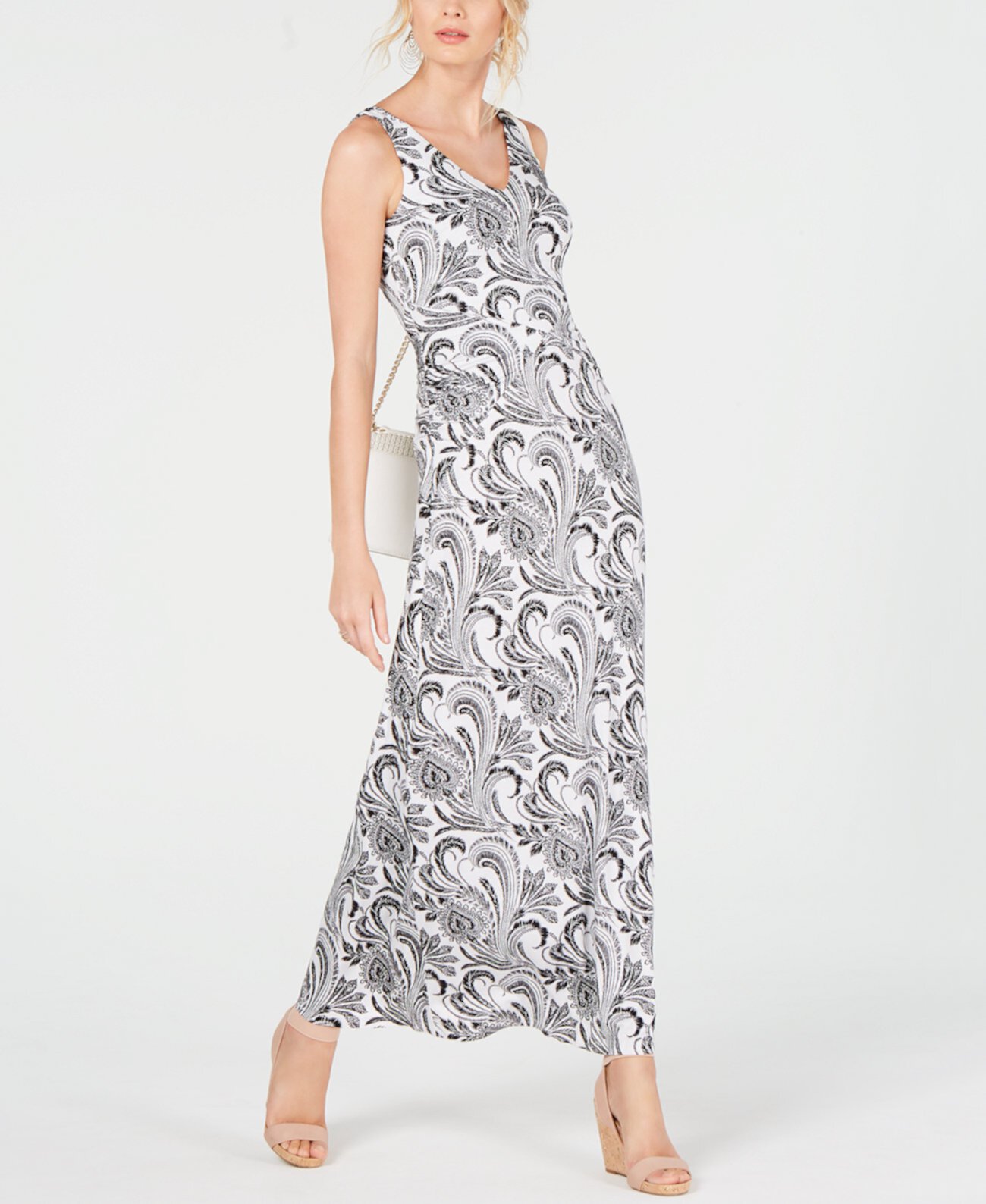 INC Petite Макси-платье с V-образным вырезом и V-образным вырезом, созданное для Macy's INC International Concepts