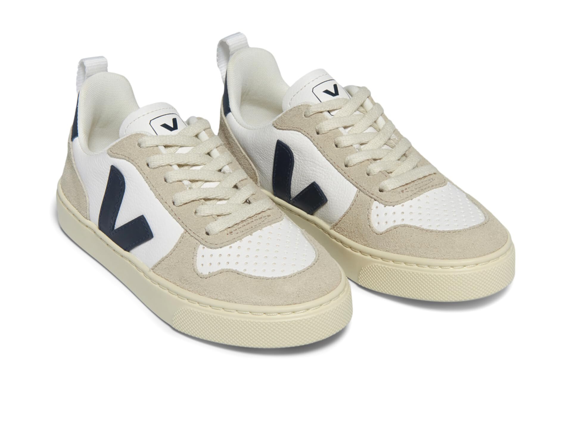 Детские кроссовки VEJA V-10 Laces с текстильной подкладкой и резиновой подошвой Veja