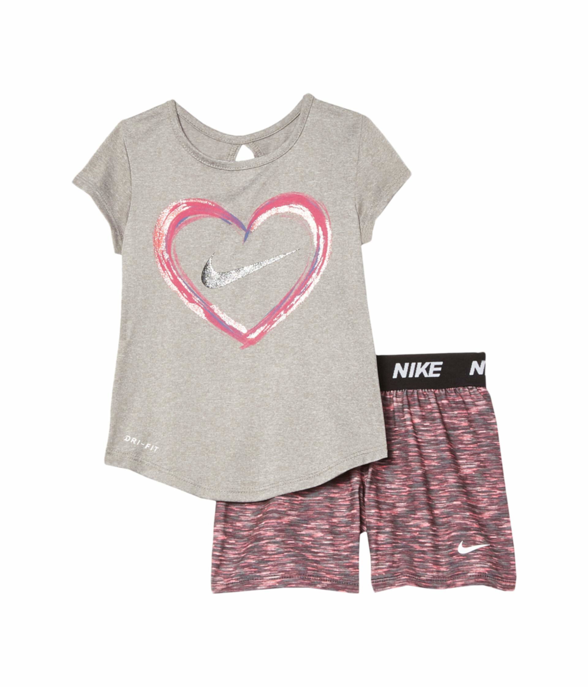Dri-FIT Комплект шорт-топов и шорт-красителей (маленькие дети) Nike Kids