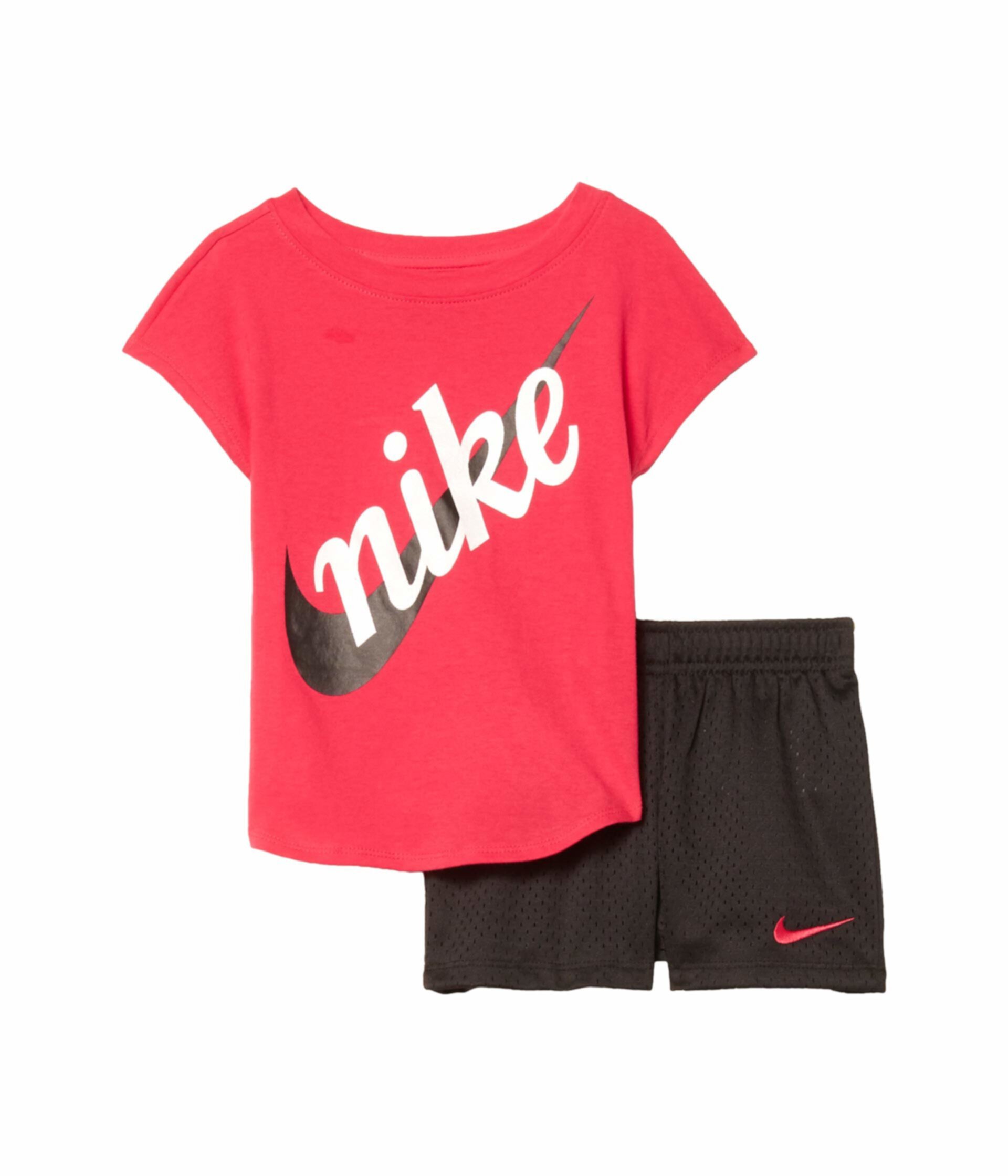 Script Futura Tee & Shorts Set (Маленькие дети) Nike Kids