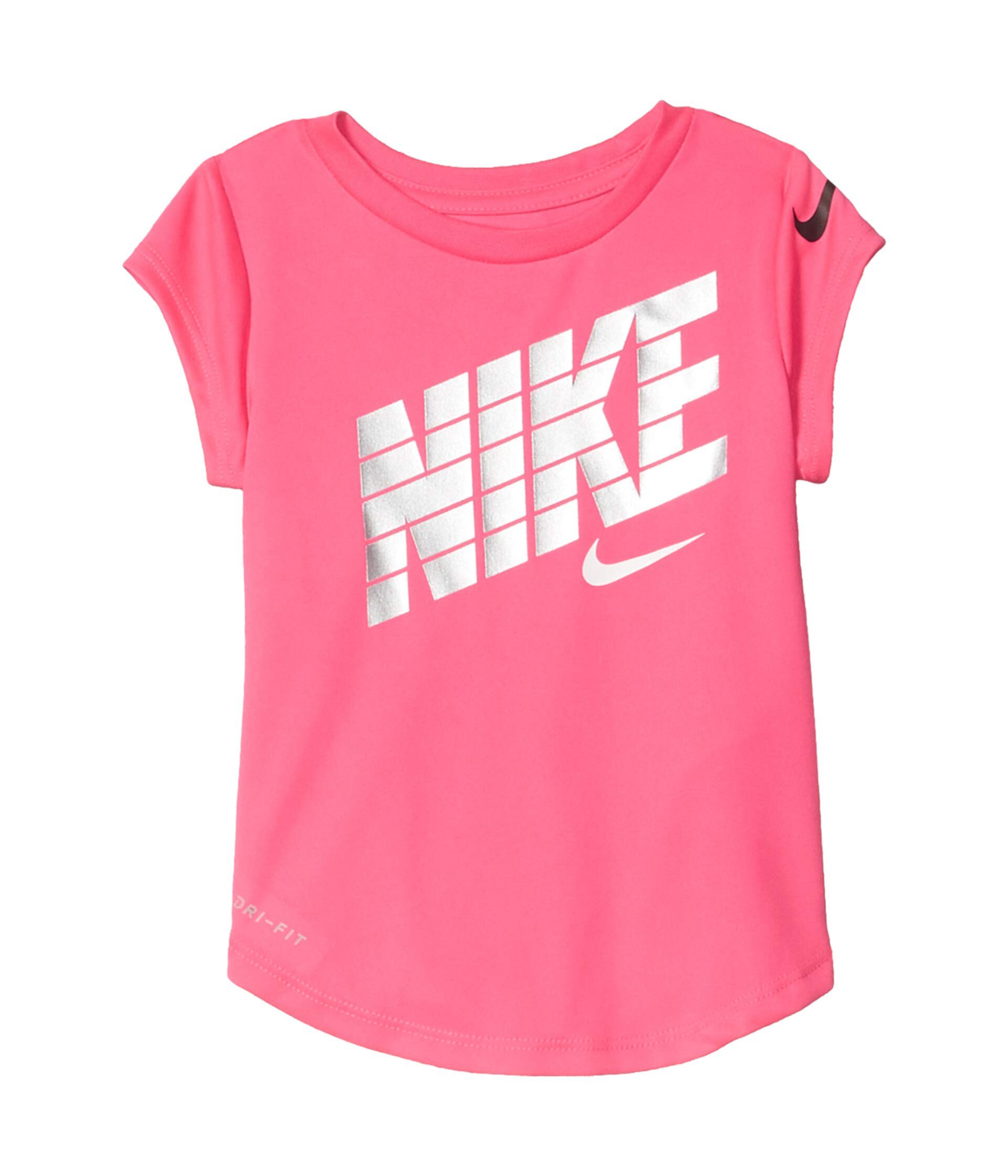 Футболка с логотипом из металлического блока (для малышей) Nike Kids