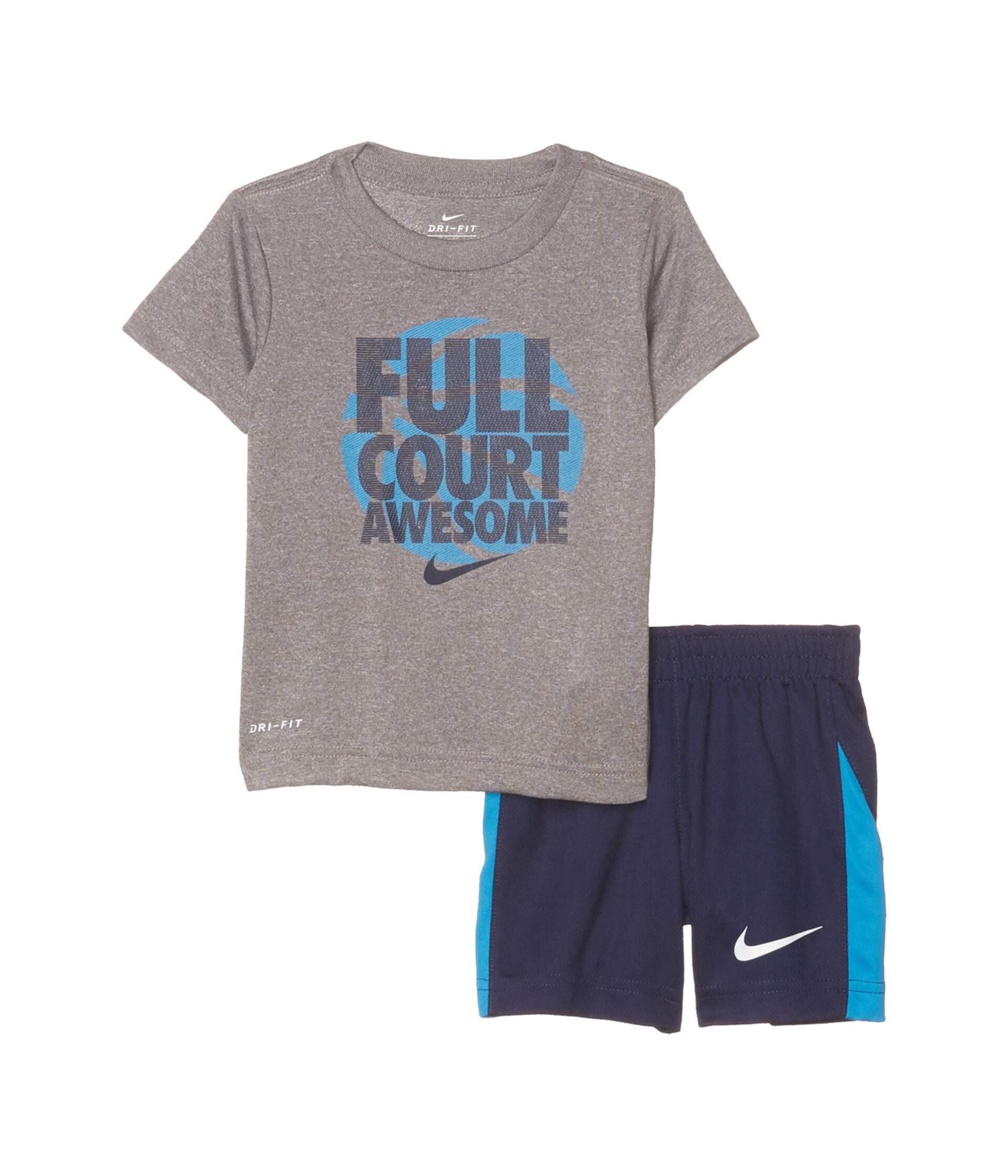Футболка и шорты Full Court Awesome (для малышей) Nike Kids