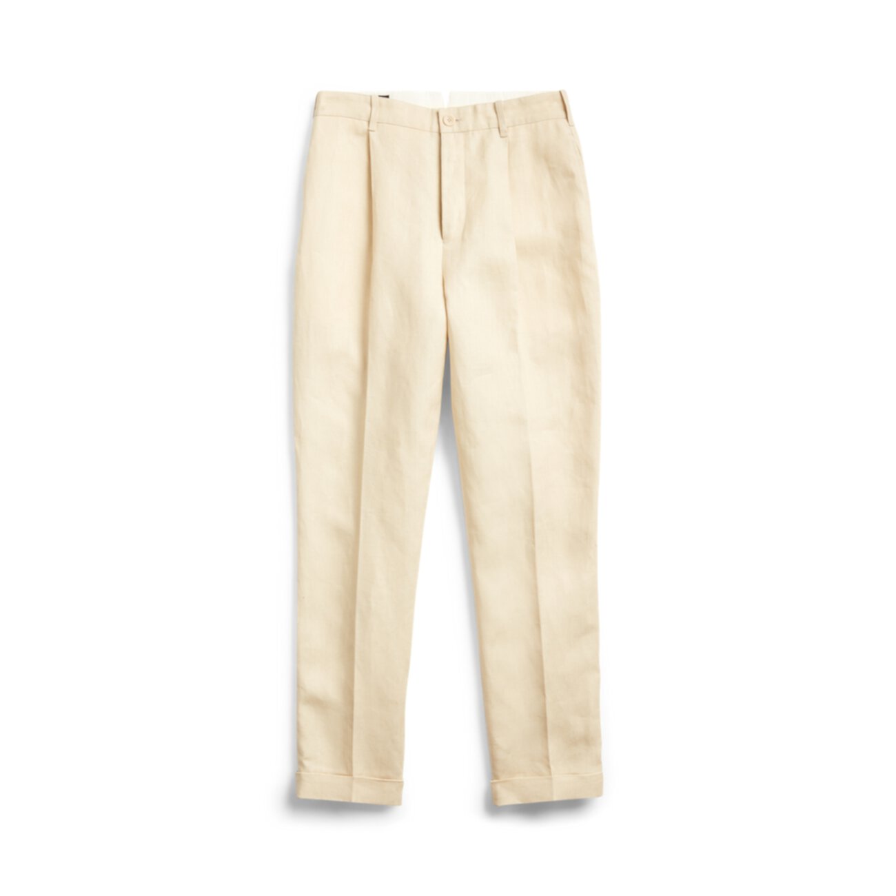 Узкие плиссированные льняные брюки Ralph Lauren