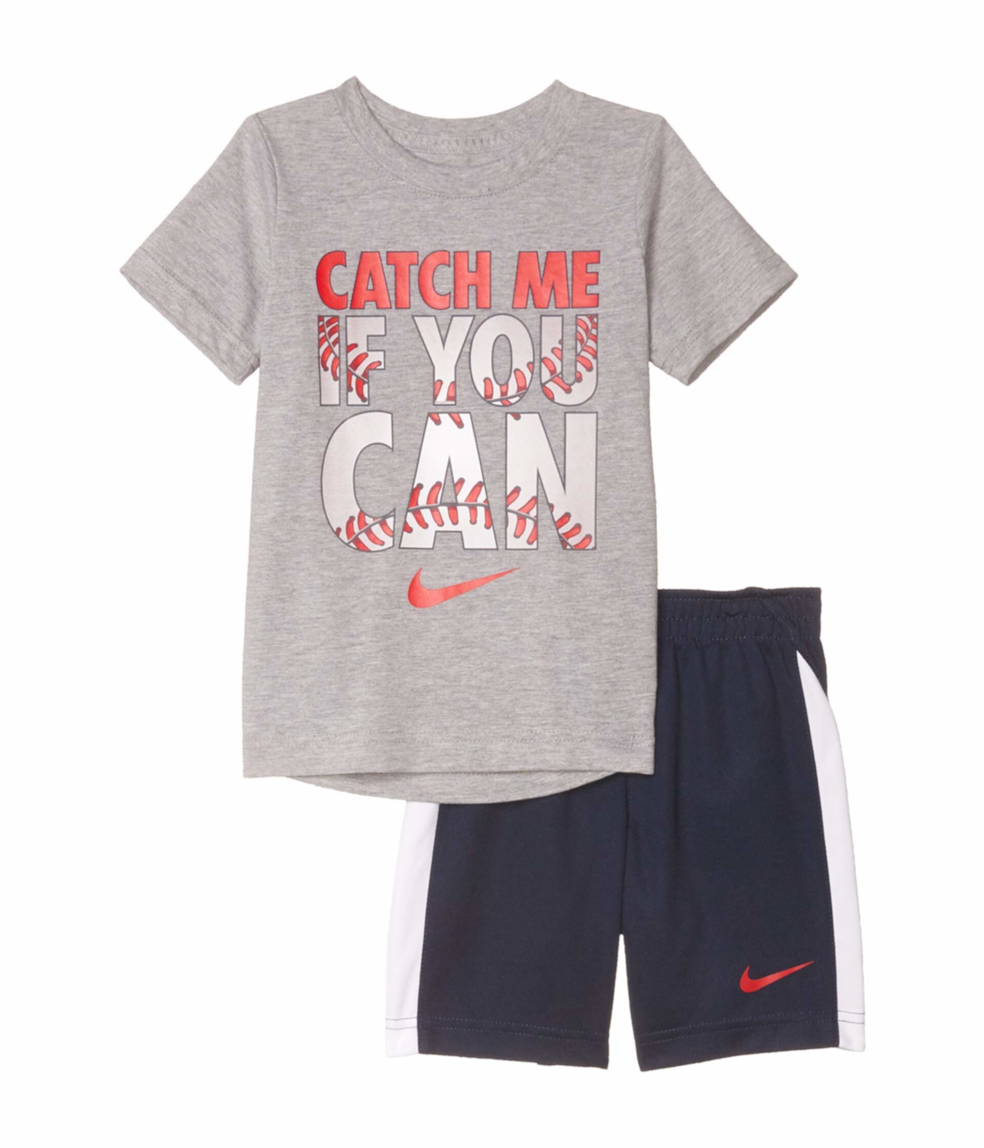 Поймай меня, если сможешь Tee & Shorts Set (Маленькие дети) Nike Kids