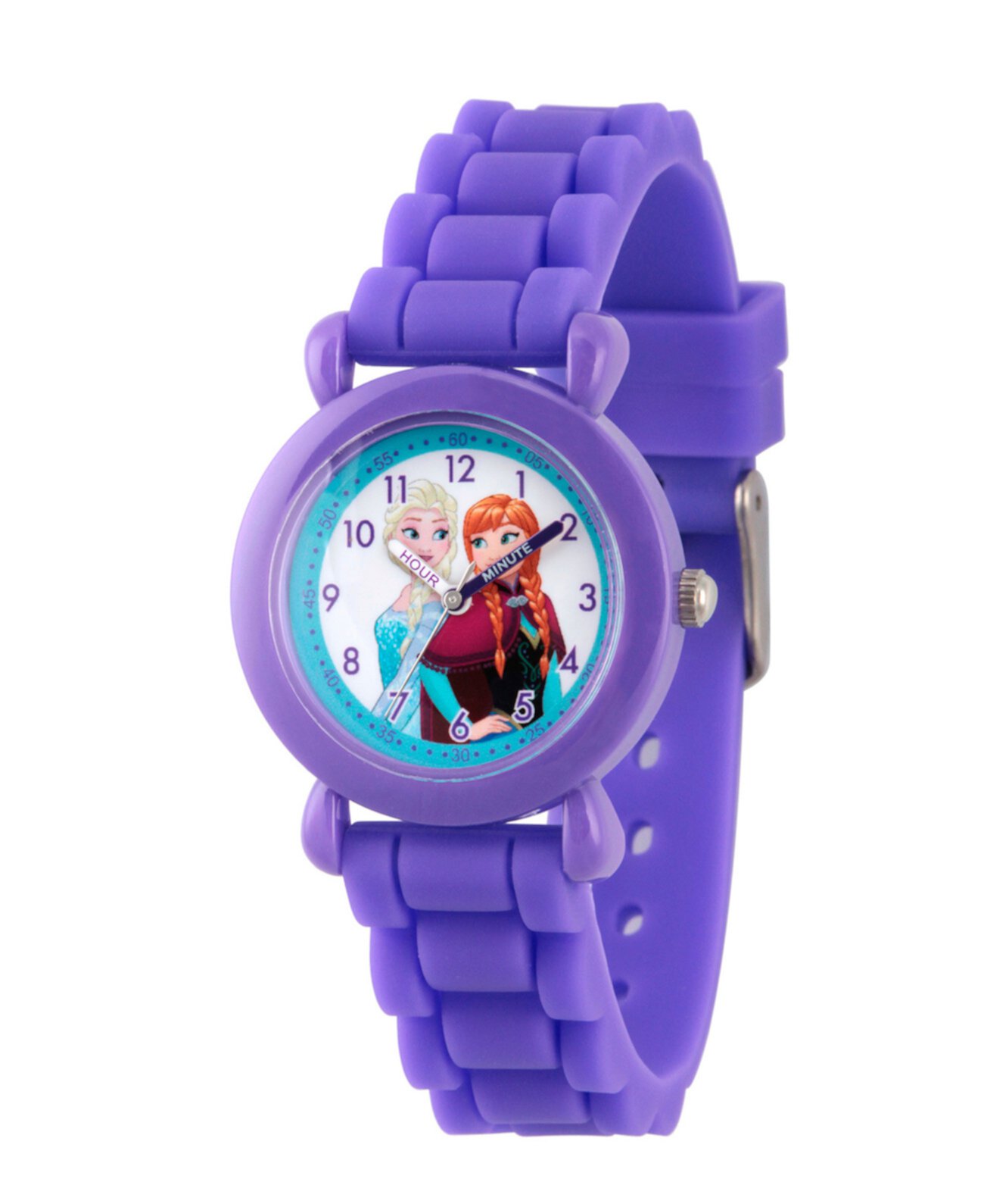 Disney Frozen Elsa и Anna Girls 'Фиолетовые пластиковые часы для учителя времени Ewatchfactory