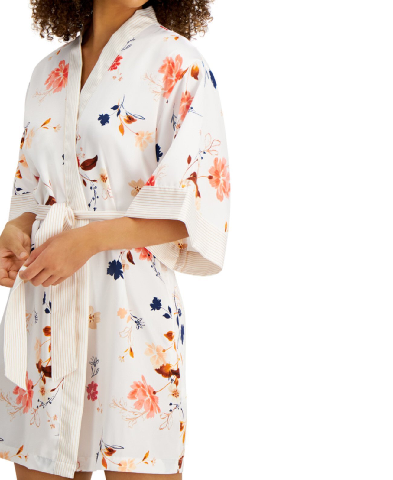 INC Контрастное платье с цветочным принтом и контрастной отделкой, созданное для Macy's INC International Concepts
