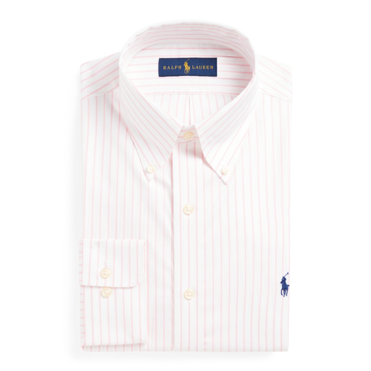 Облегающая оксфордская рубашка в полоску Ralph Lauren