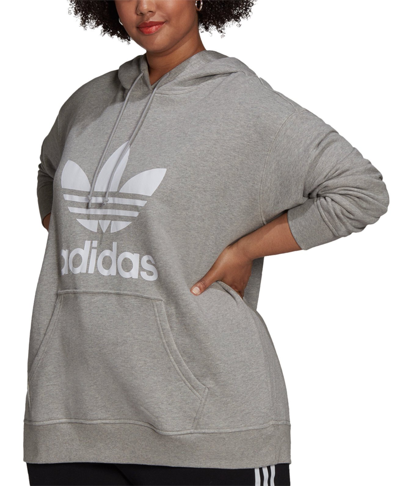 Толстовка с капюшоном и оригиналами большого размера Adidas