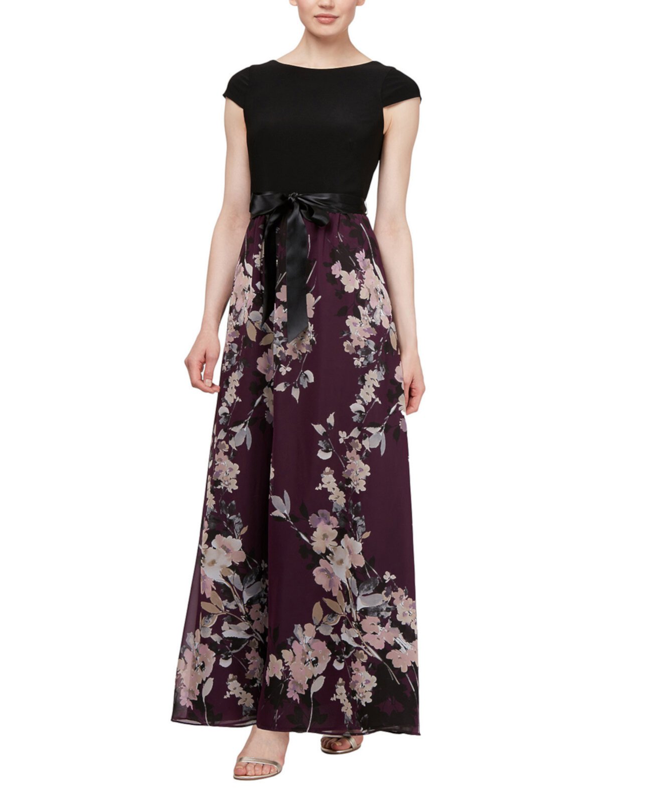 Платье с цветочной юбкой SL Fashions