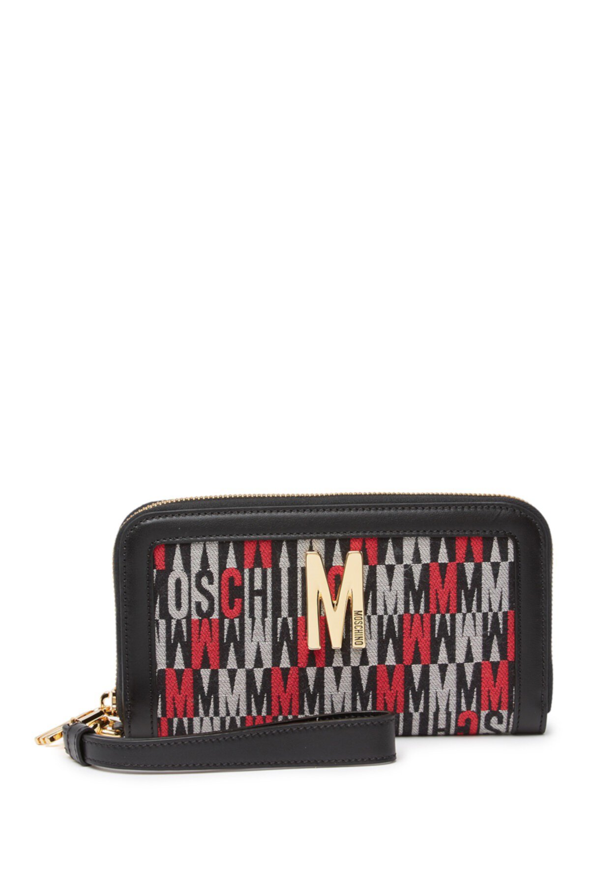 Жаккардовый кошелек с логотипом Moschino
