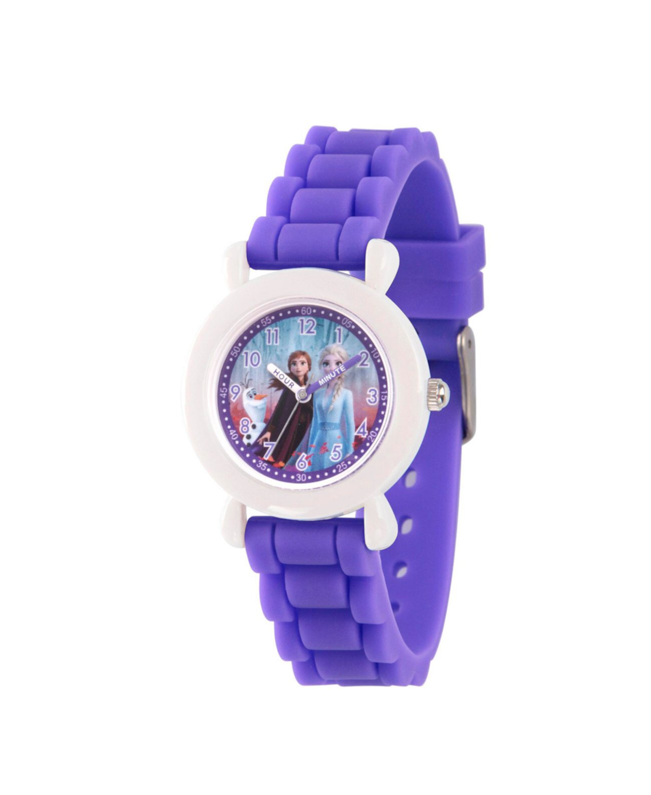Белые пластиковые часы для учителей времени Disney Frozen 2 Elsa, Anna, Olaf Girl, 32 мм Ewatchfactory