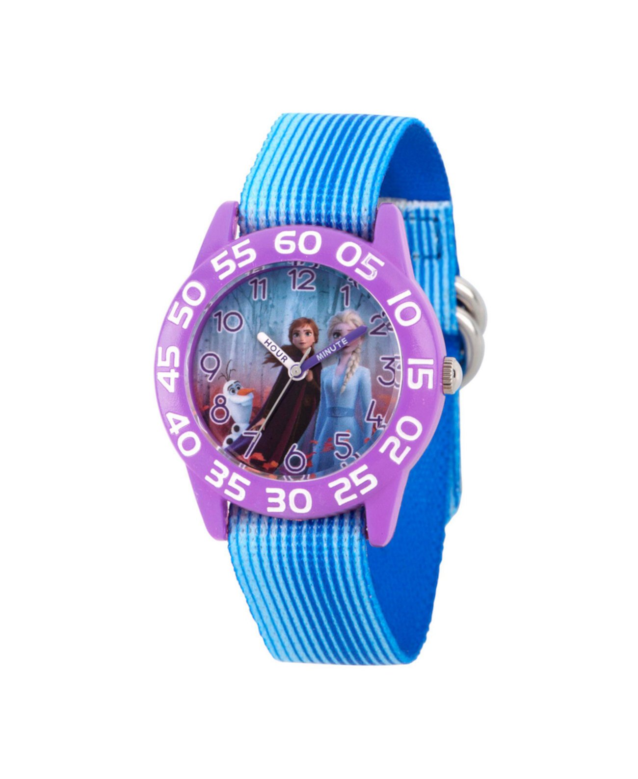 Фиолетовые пластиковые часы Time Teacher для девочек Disney Frozen 2 Elsa, Anna и Olaf, 32 мм Ewatchfactory