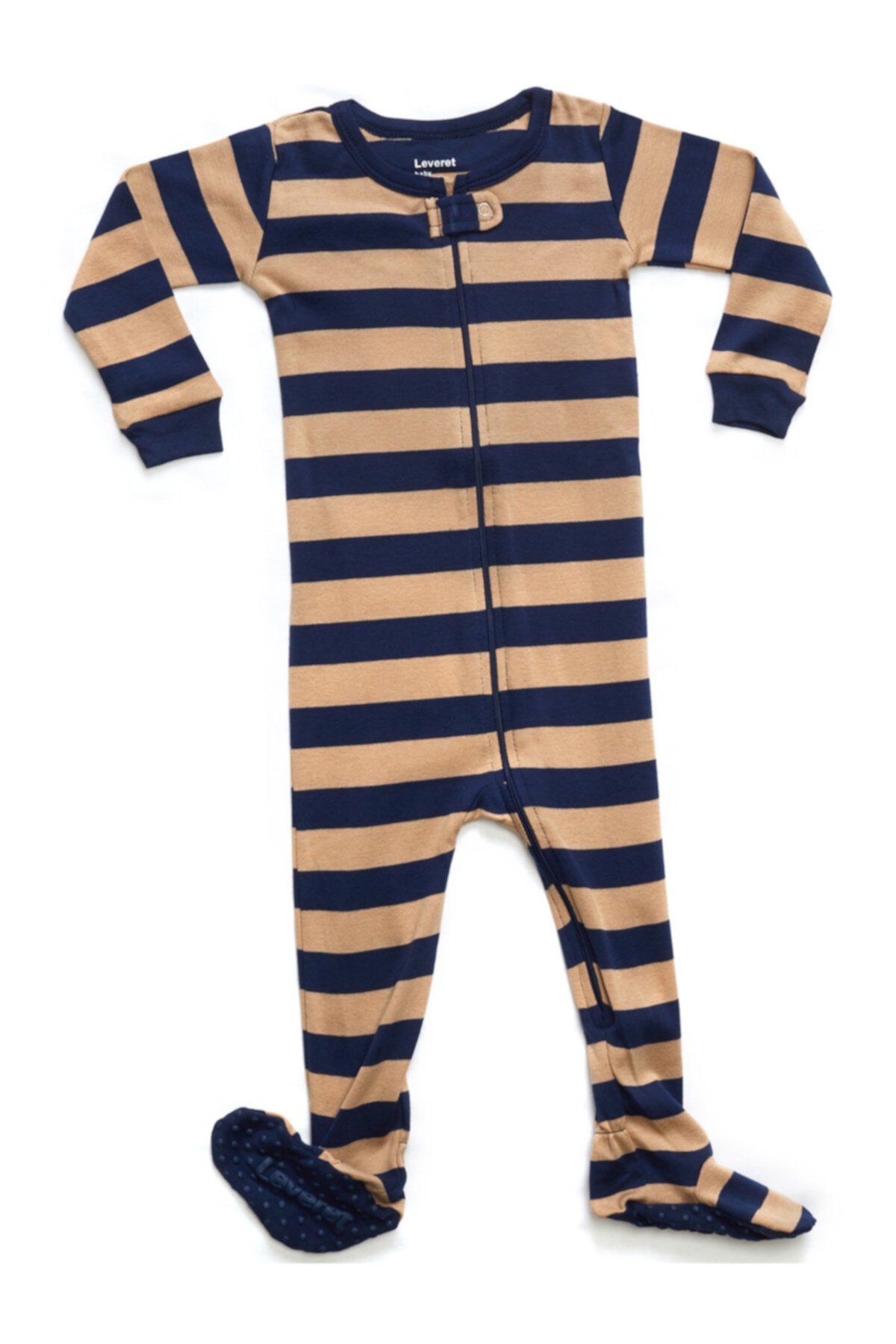 Тёмно-синяя пижама для сна в полоску (для малышей, малышей и маленьких детей) Leveret