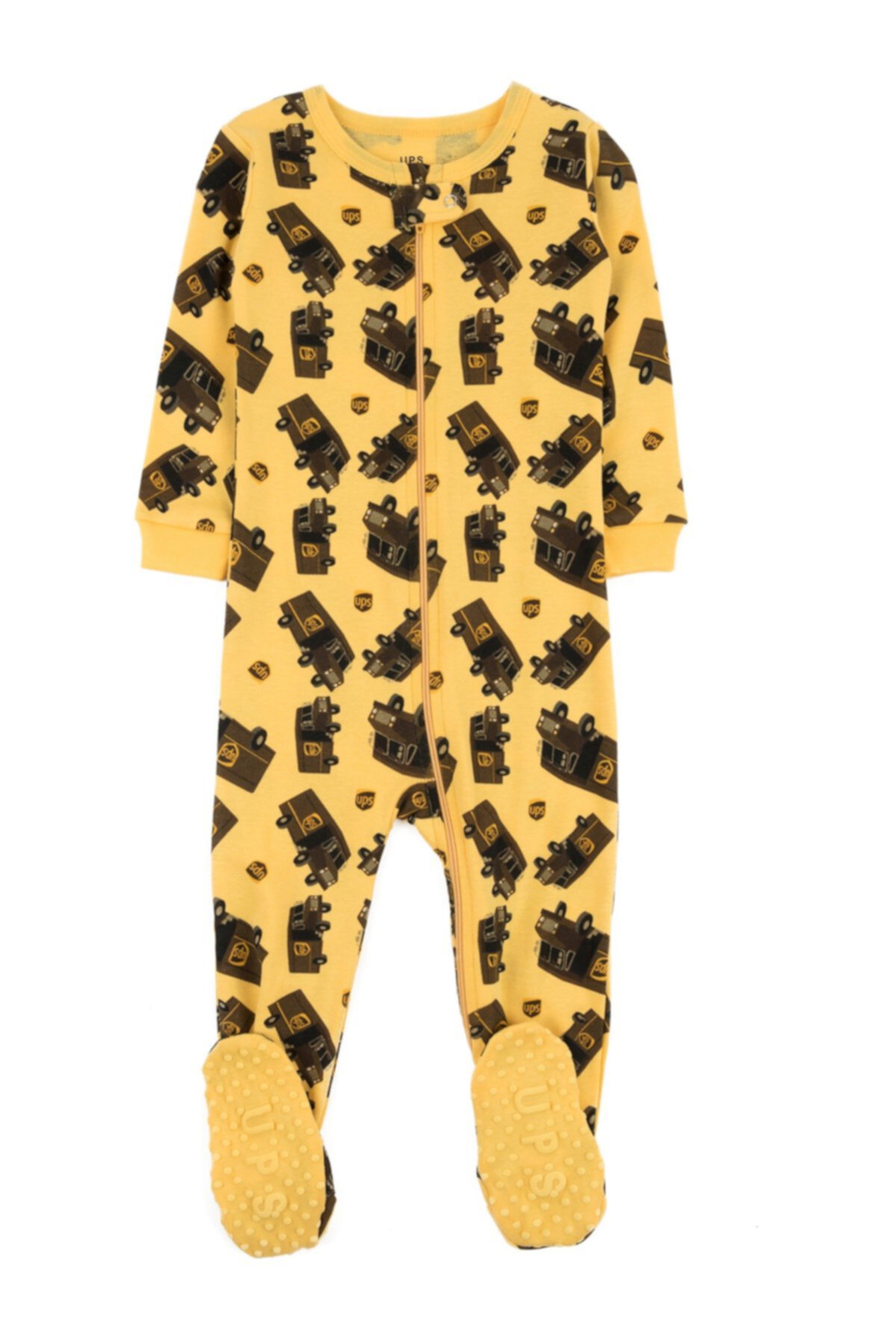 Желтая пижама для сна UPS Footed Sleeper (для малышей, малышей и маленьких детей) Leveret