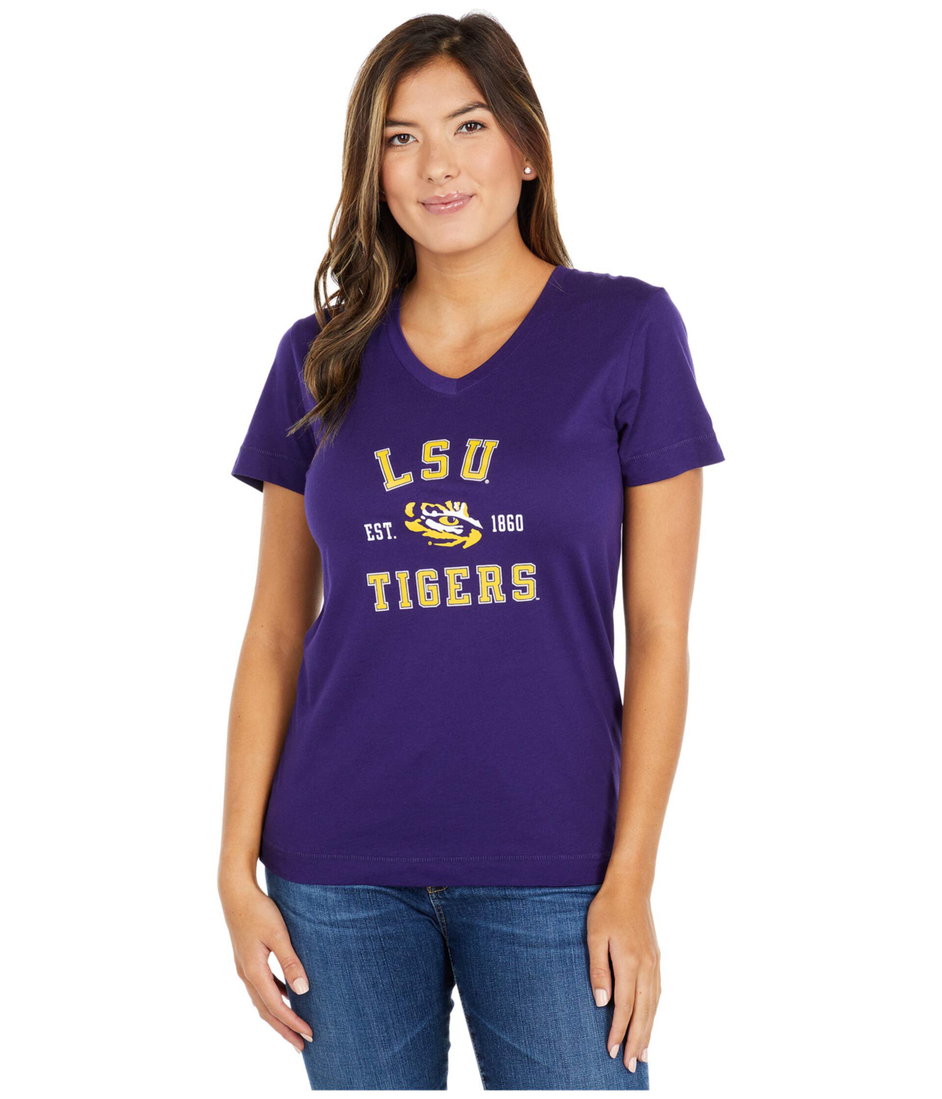Футболка LSU Tigers University 2.0 с V-образным вырезом Champion College