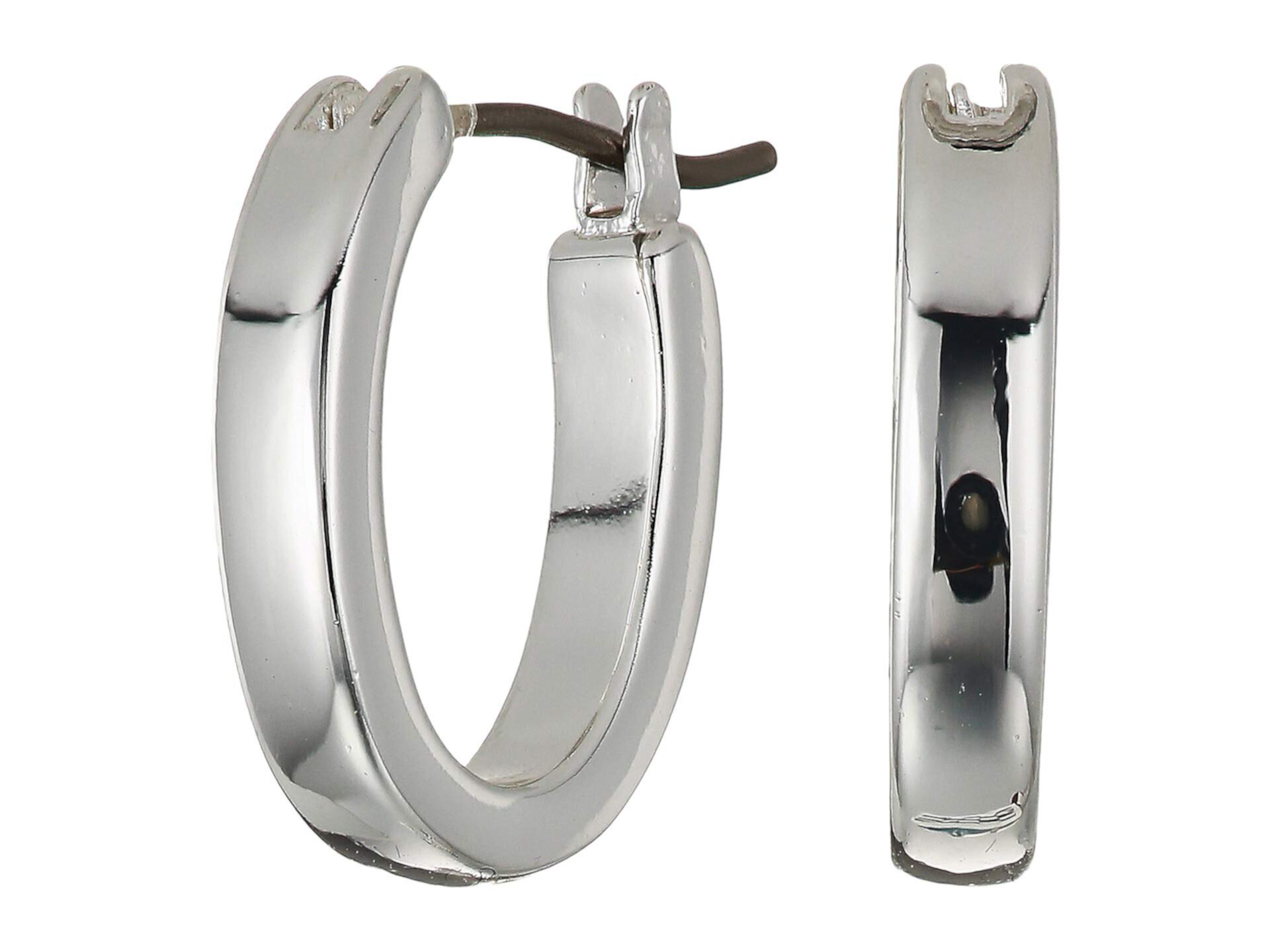 Маленькие овальные серьги-кольца Ralph Lauren