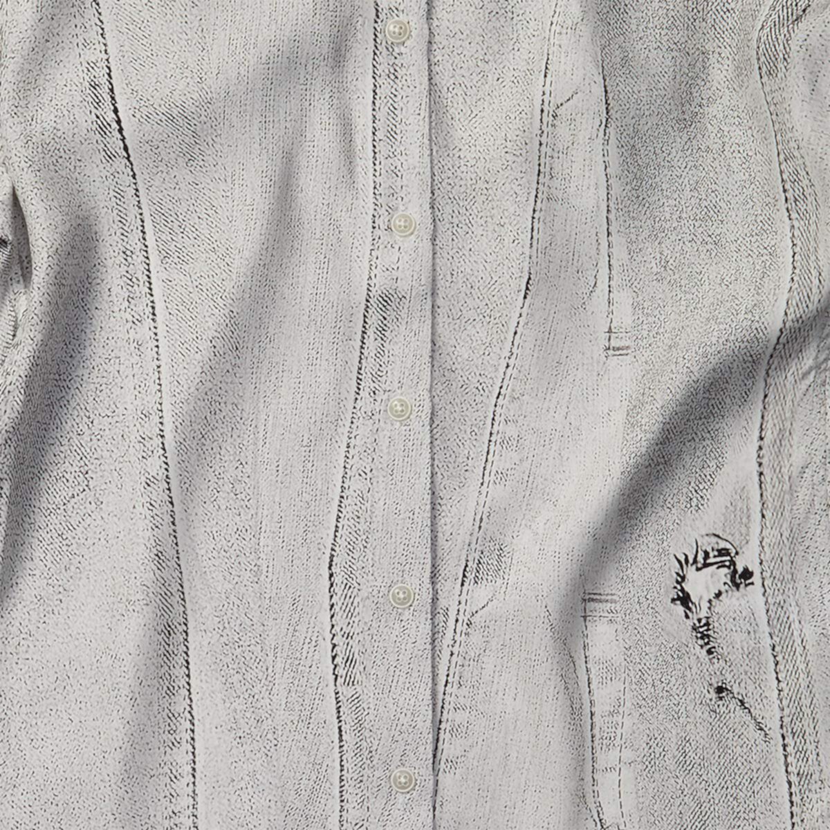 Рубашка из денима со швами COLOVOS