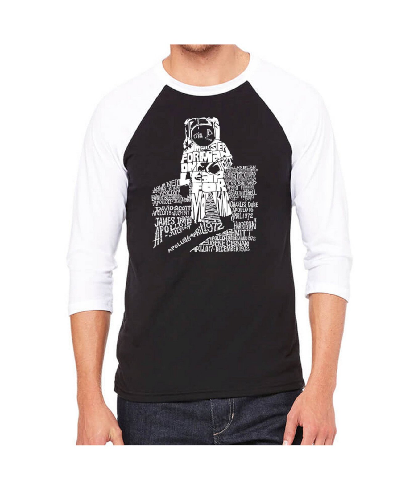 Мужская Футболка LA Pop Art Astronaut Raglan LA Pop Art