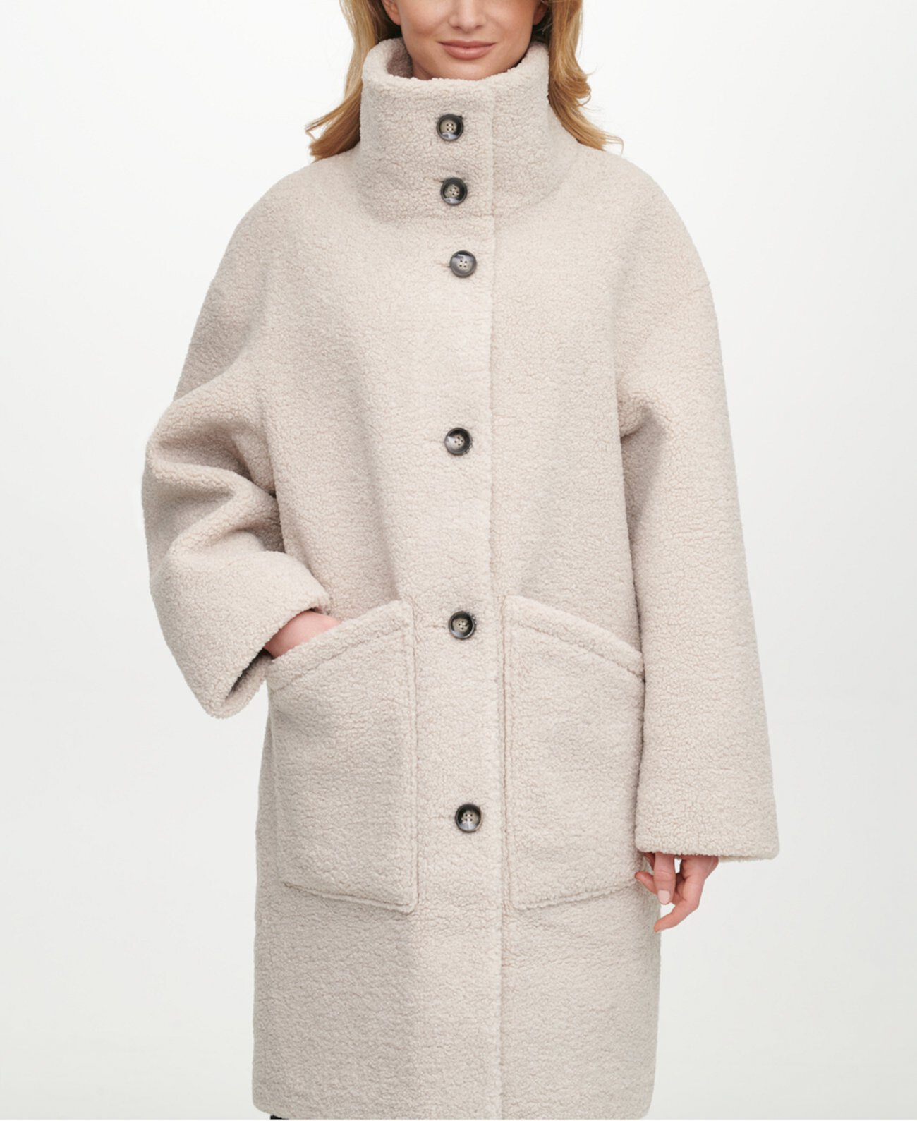 Двустороннее пальто на флисовой подкладке DKNY