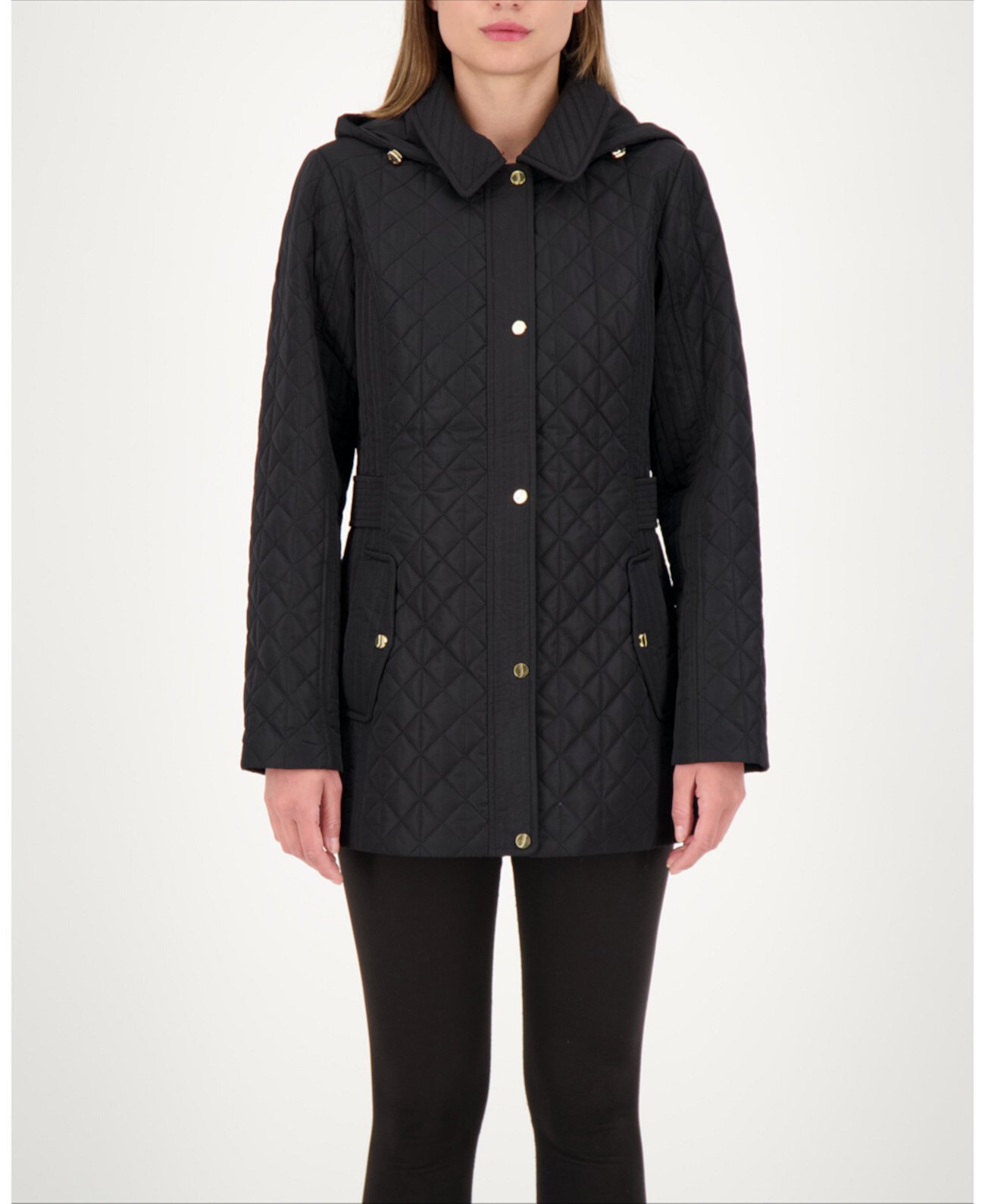 Стеганое водостойкое пальто с капюшоном, созданное для Macy's Jones New York