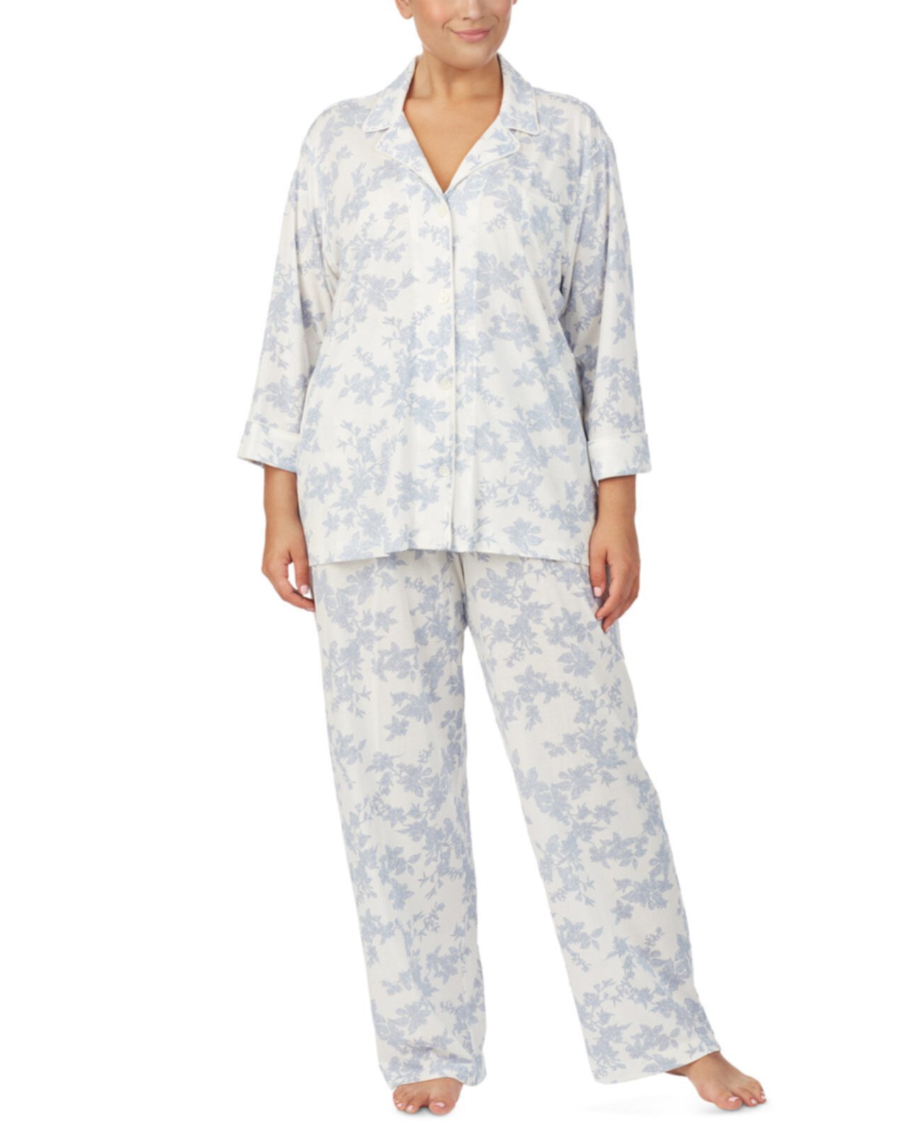 Пижамный комплект большого размера с цветочным принтом Ralph Lauren