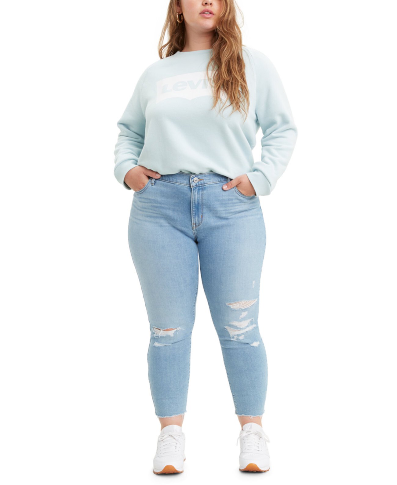 Рваные джинсы скинни до щиколотки Trendy больших размеров 711 Levi's®