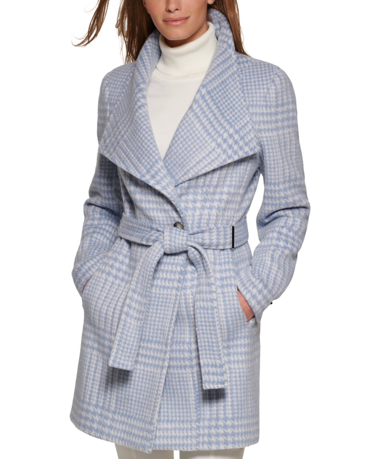 Женское Пальто с поясом Calvin Klein из шерстяного смешанного материала Calvin Klein
