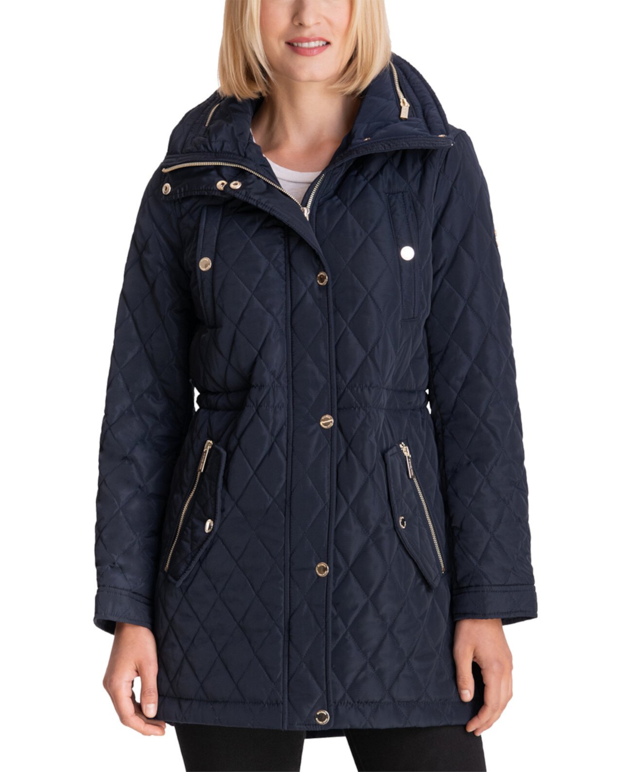 Стеганое пальто-анорак с капюшоном, созданное для Macy's Michael Kors