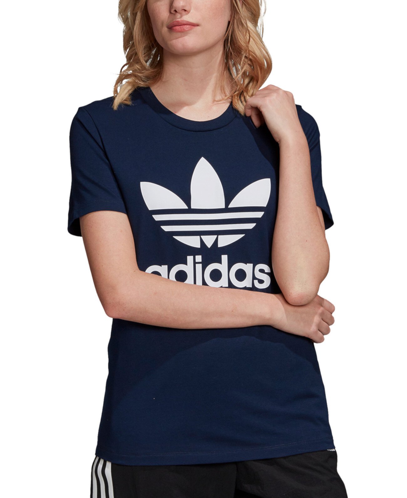 Женская футболка с логотипом-трилистником Adidas