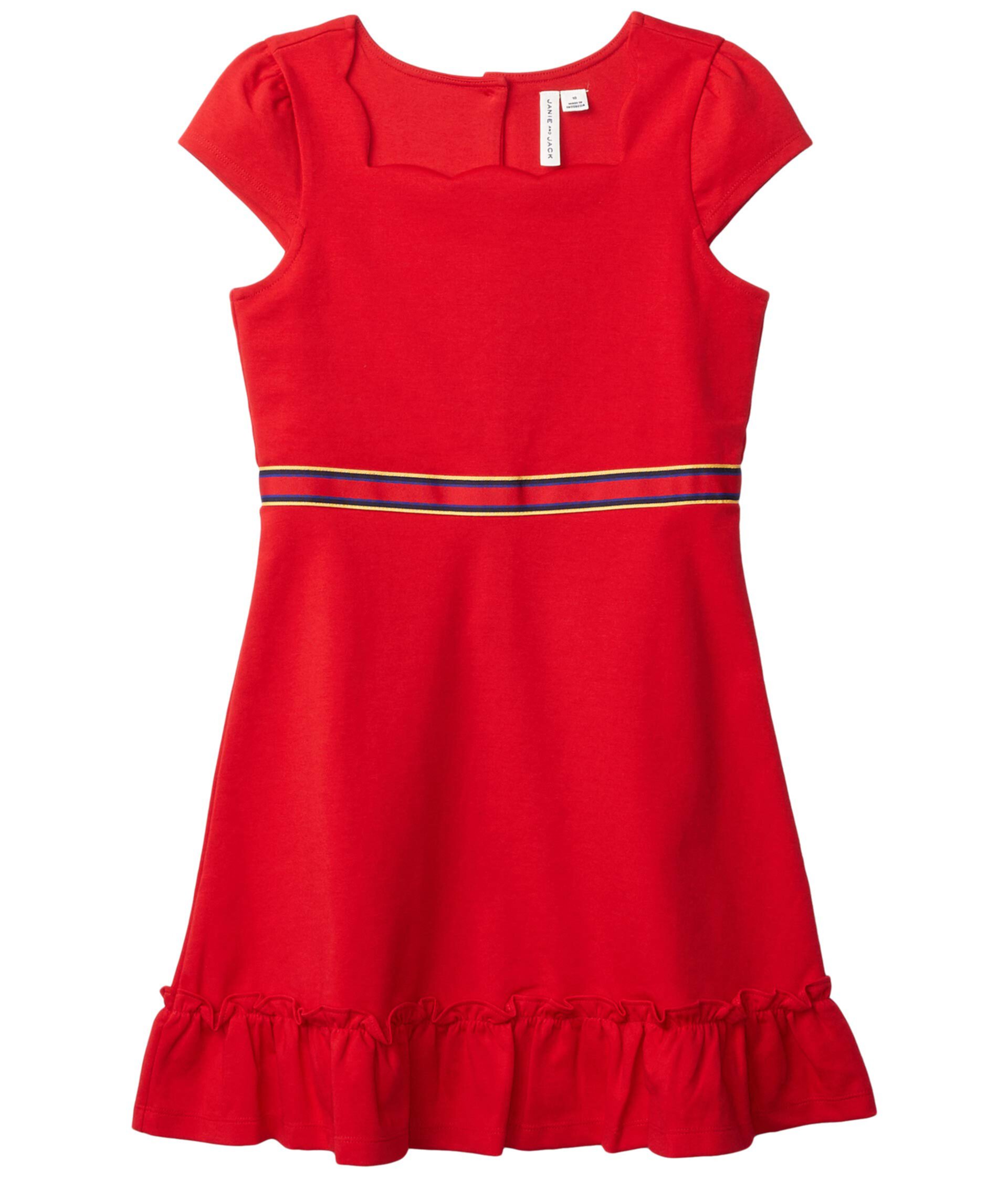 Платье-понте с квадратным вырезом (для малышей / маленьких детей / детей старшего возраста) Janie and Jack