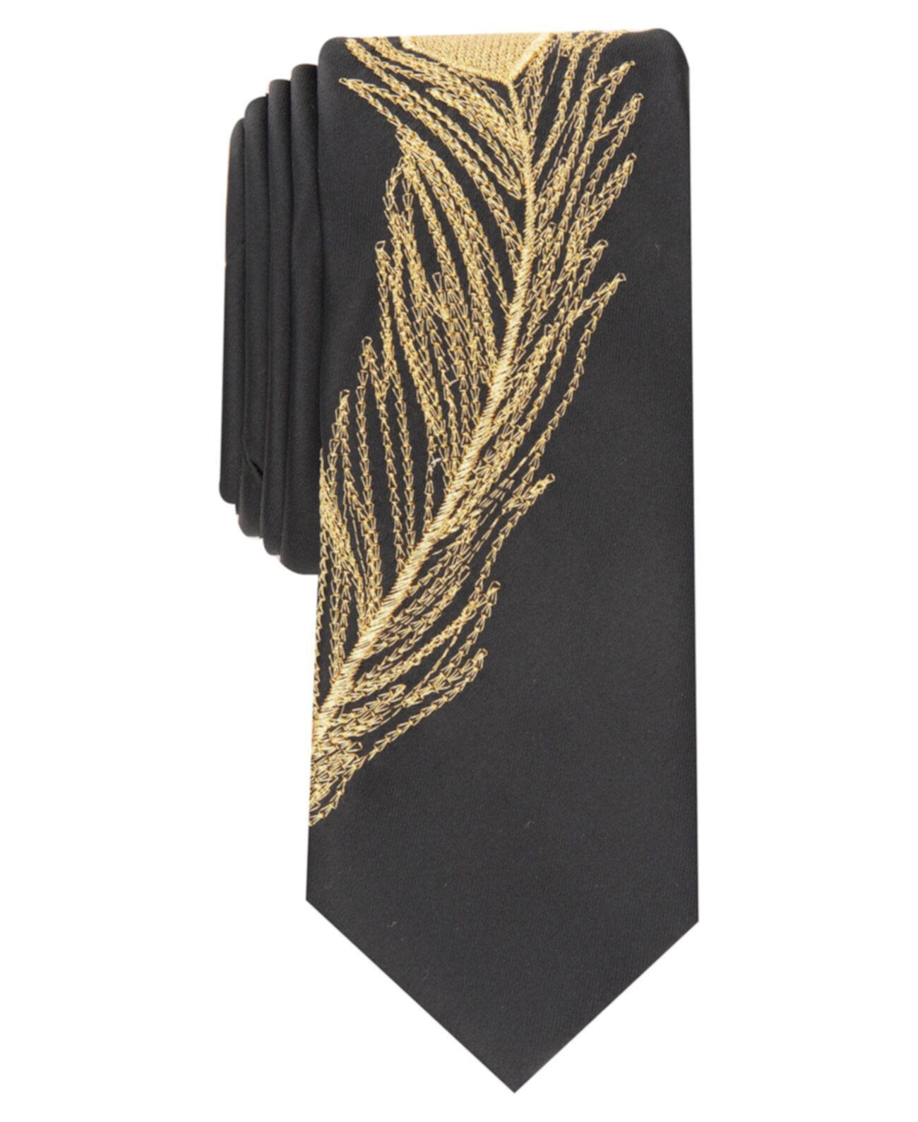 Мужской узкий галстук INC Golden Feather, созданный для Macy's INC International Concepts