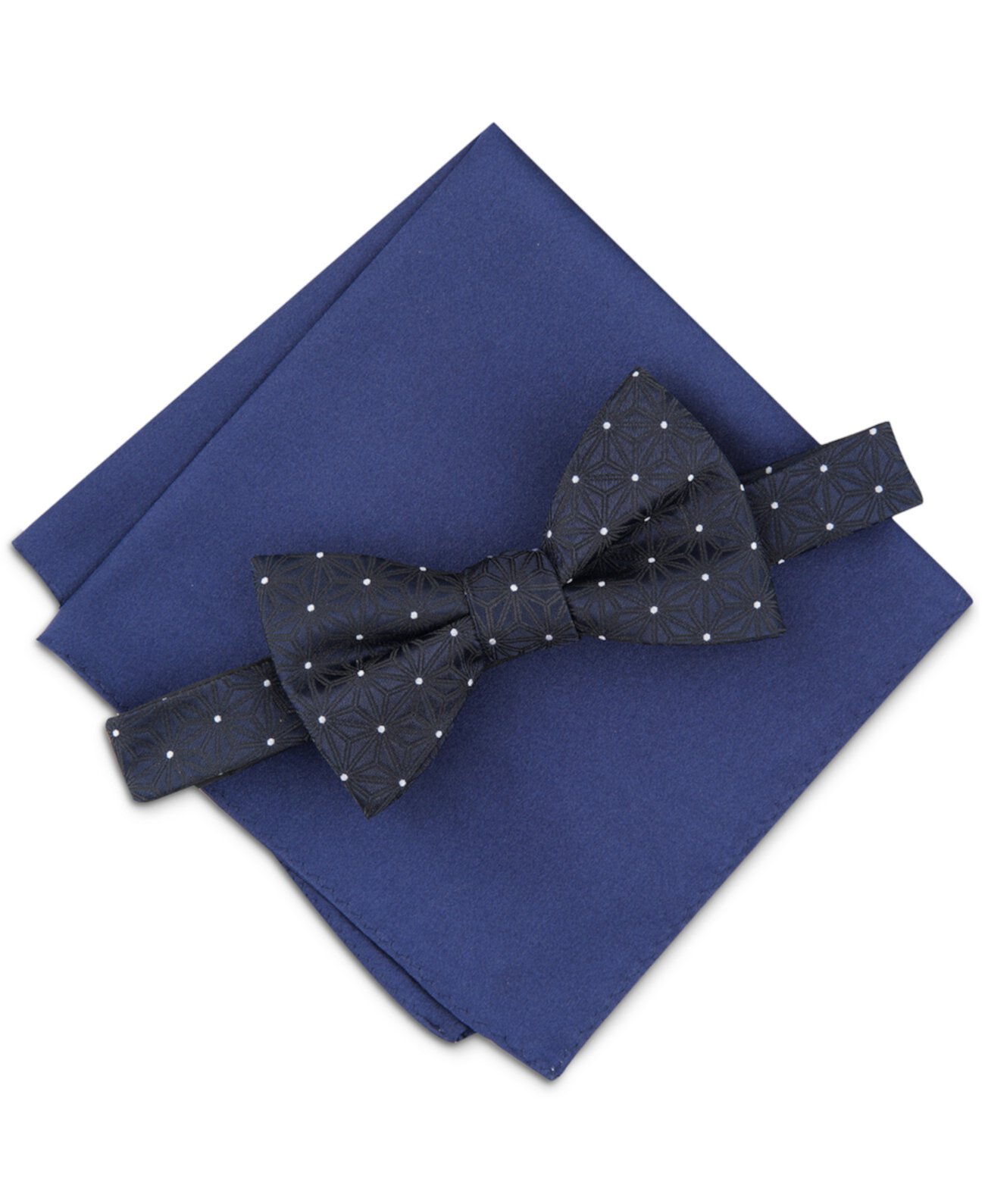 Мужской галстук-бабочка и однотонный нагрудный платок с геометрическим рисунком, созданный для Macy's Alfani