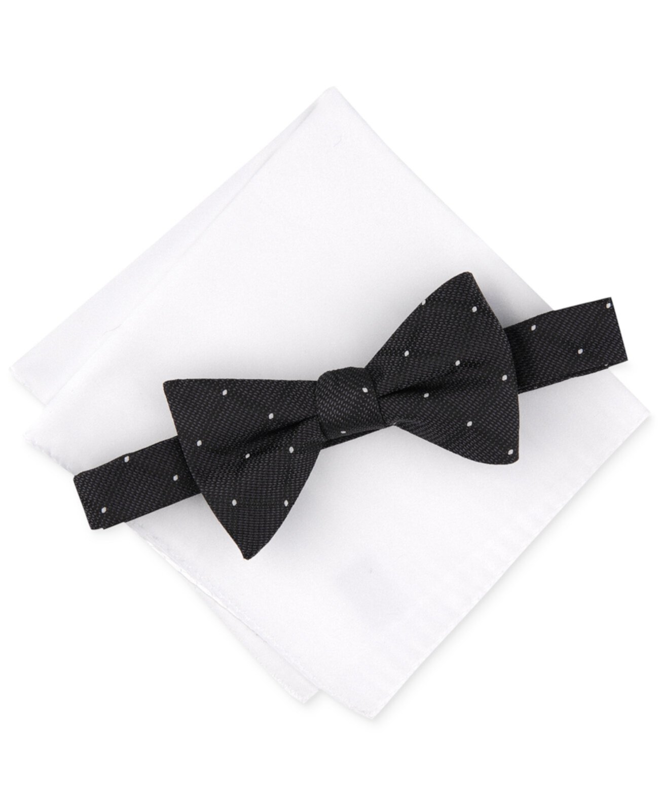 Мужской галстук-бабочка в горошек и однотонный нагрудный платок, создан для Macy's Alfani